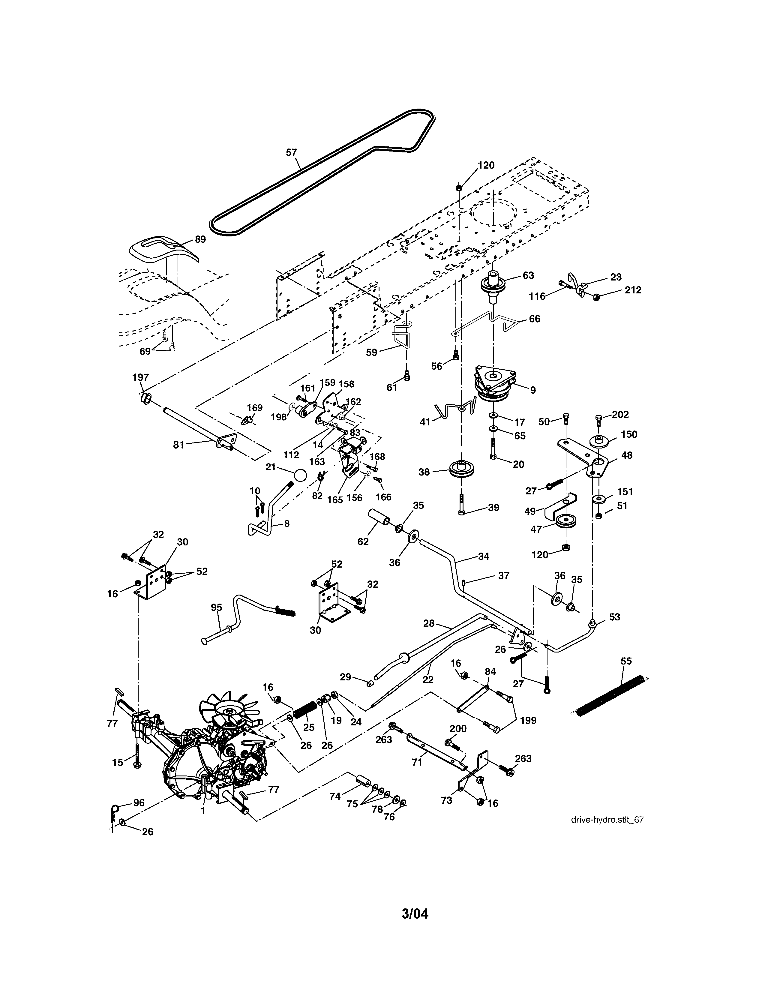 Craftsman 917273621 ground drive diagram