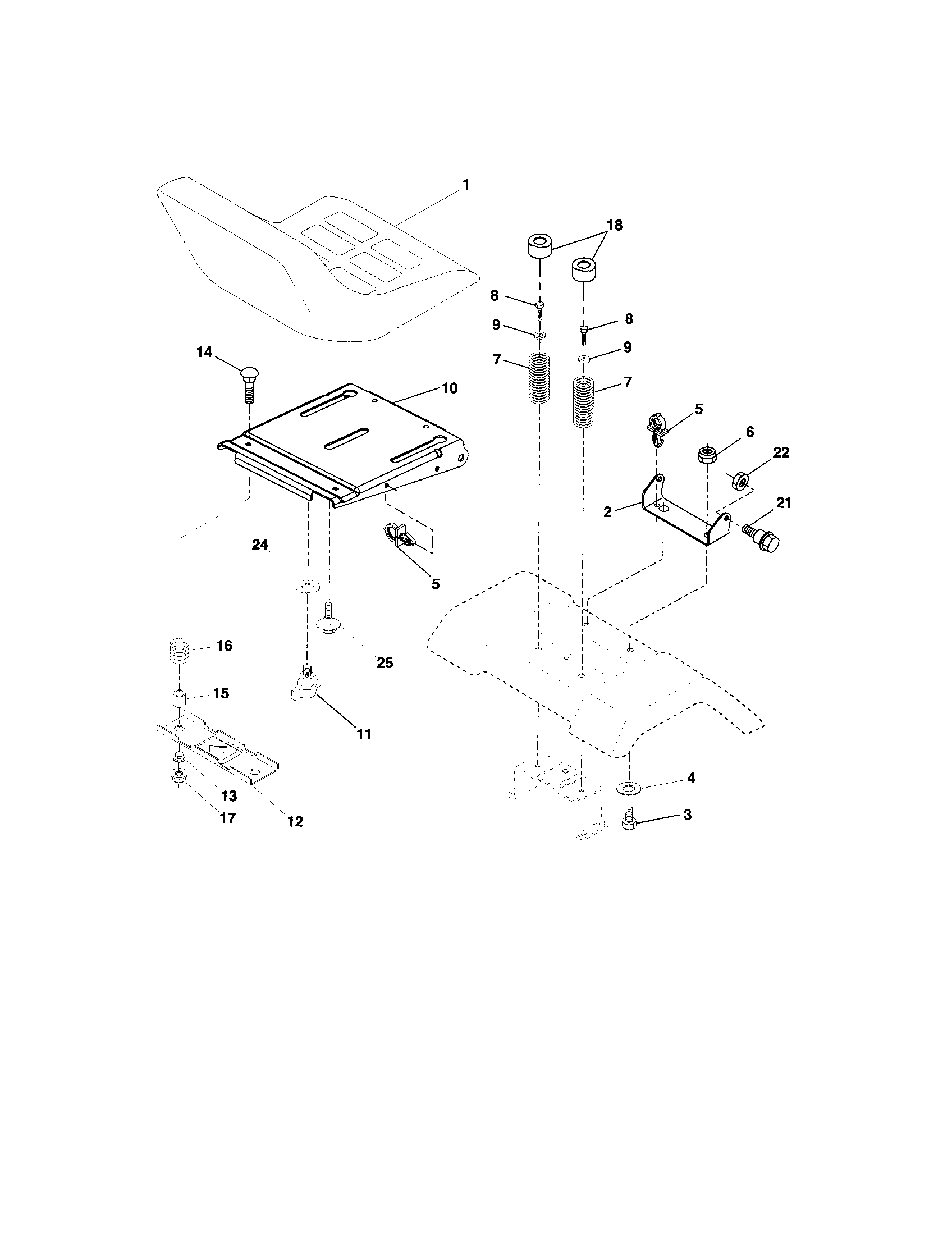 Craftsman 917273621 seat assembly diagram