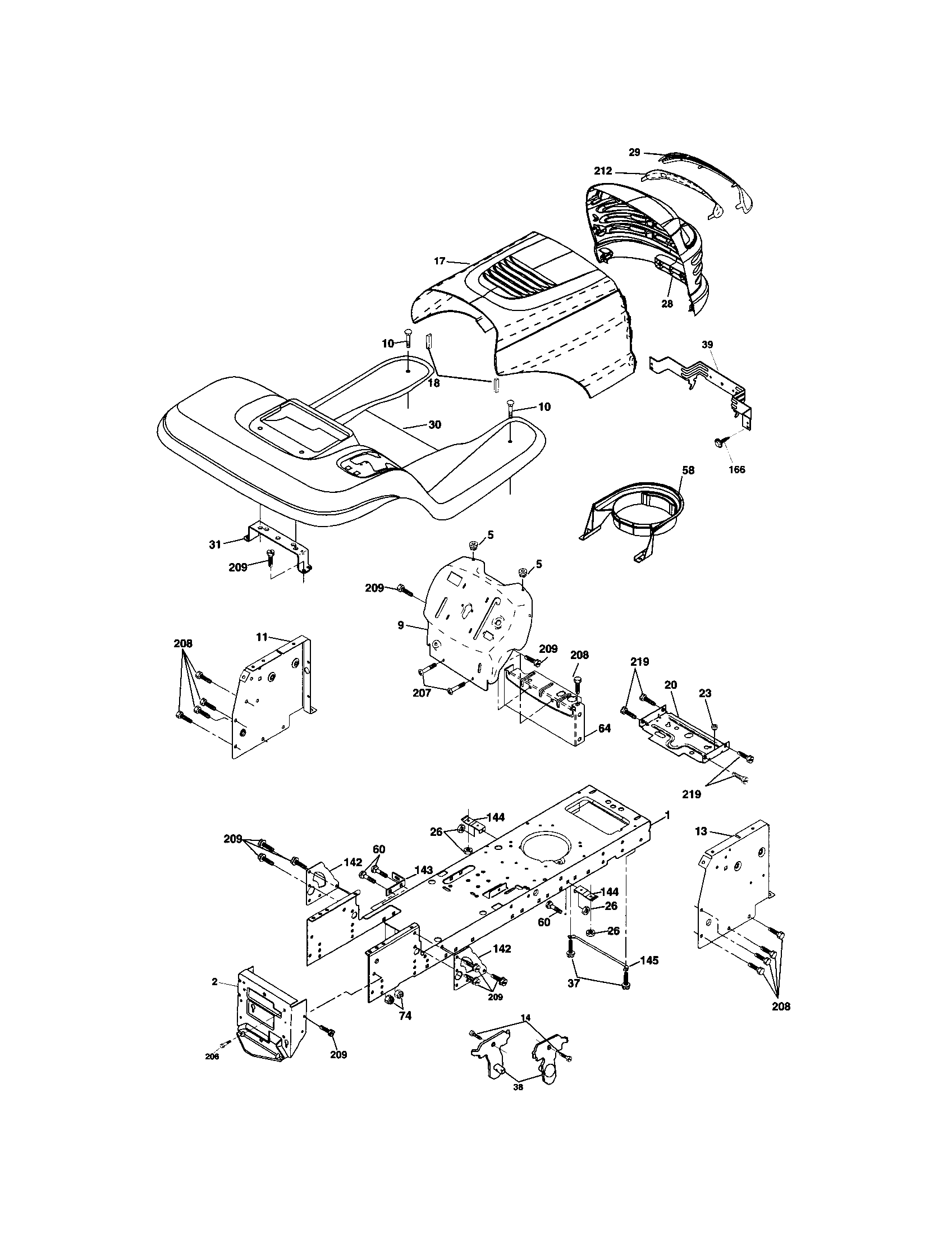 Craftsman 917273521 chassis and enclosures diagram