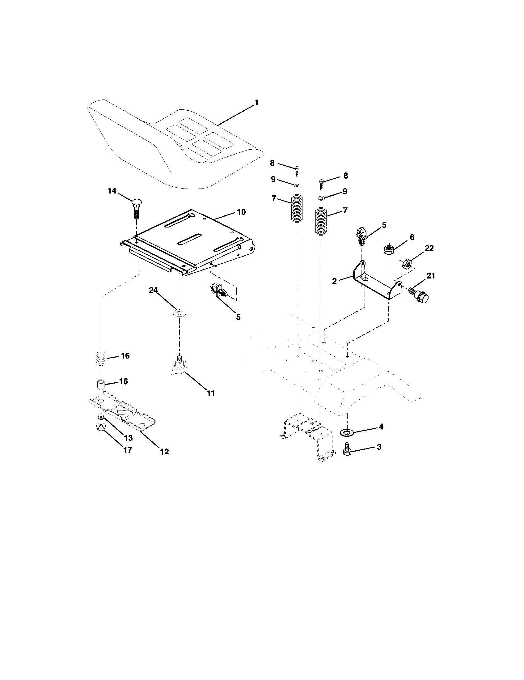Craftsman 917273521 seat assembly diagram