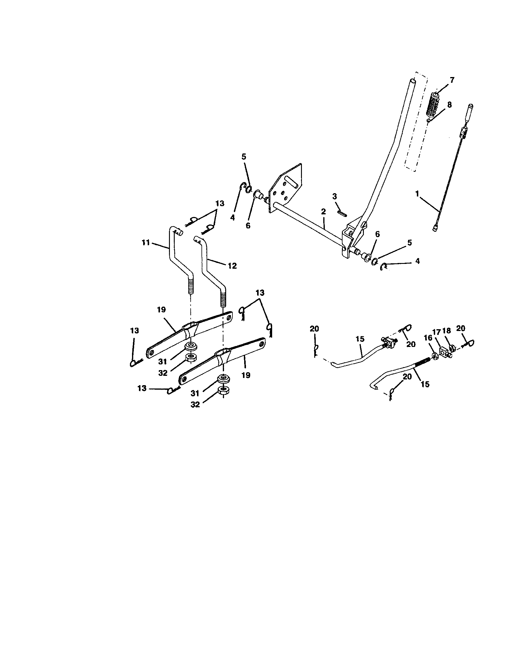 Craftsman 917272672 lift assembly diagram