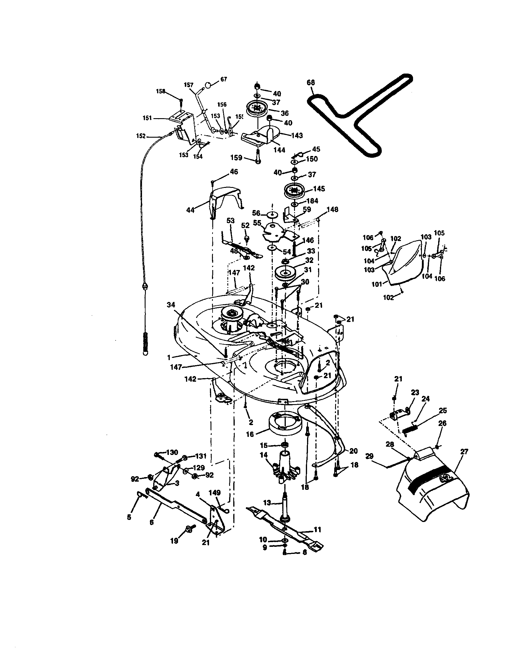 Craftsman 917272672 mower deck diagram