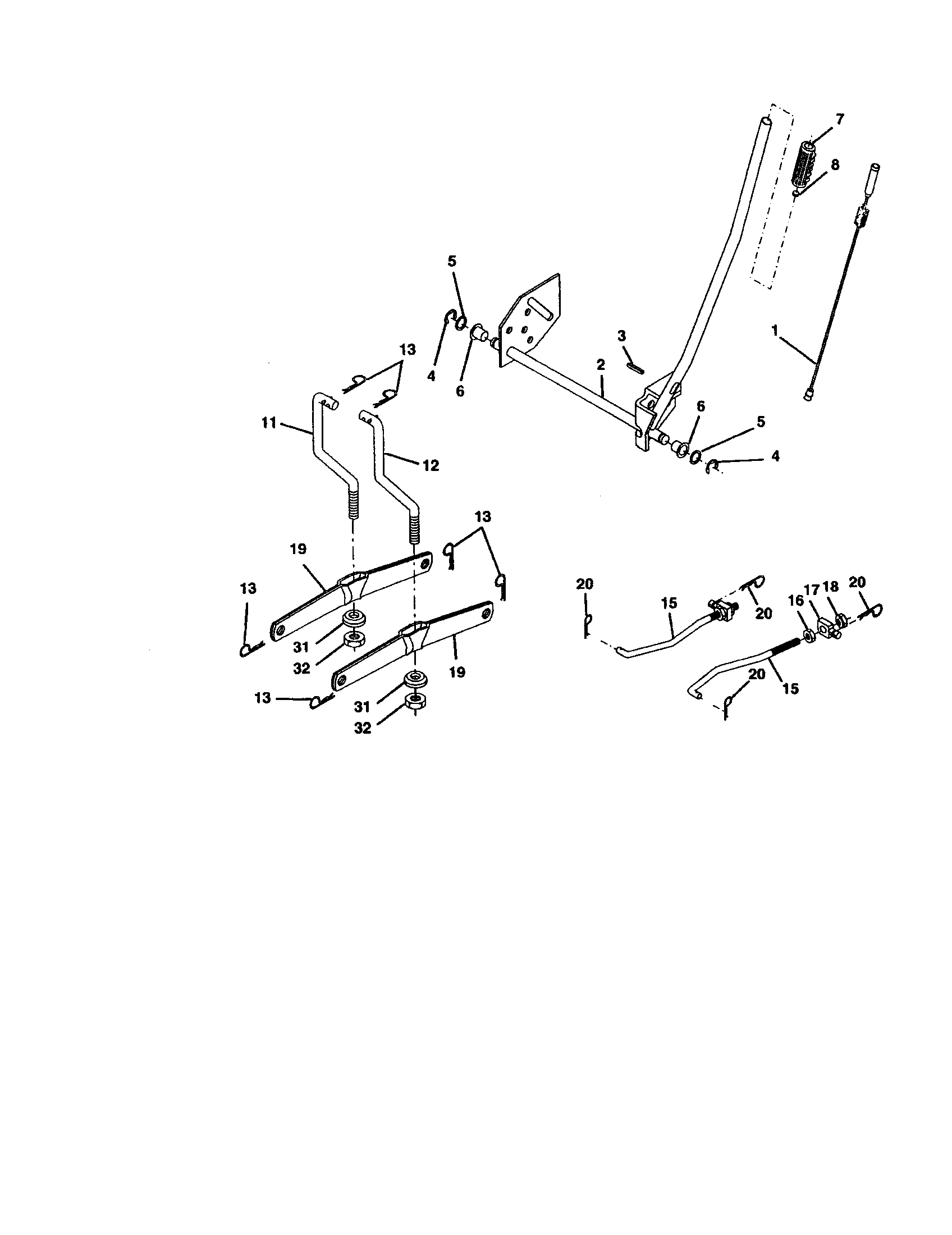 Craftsman 917272671 lift assembly diagram