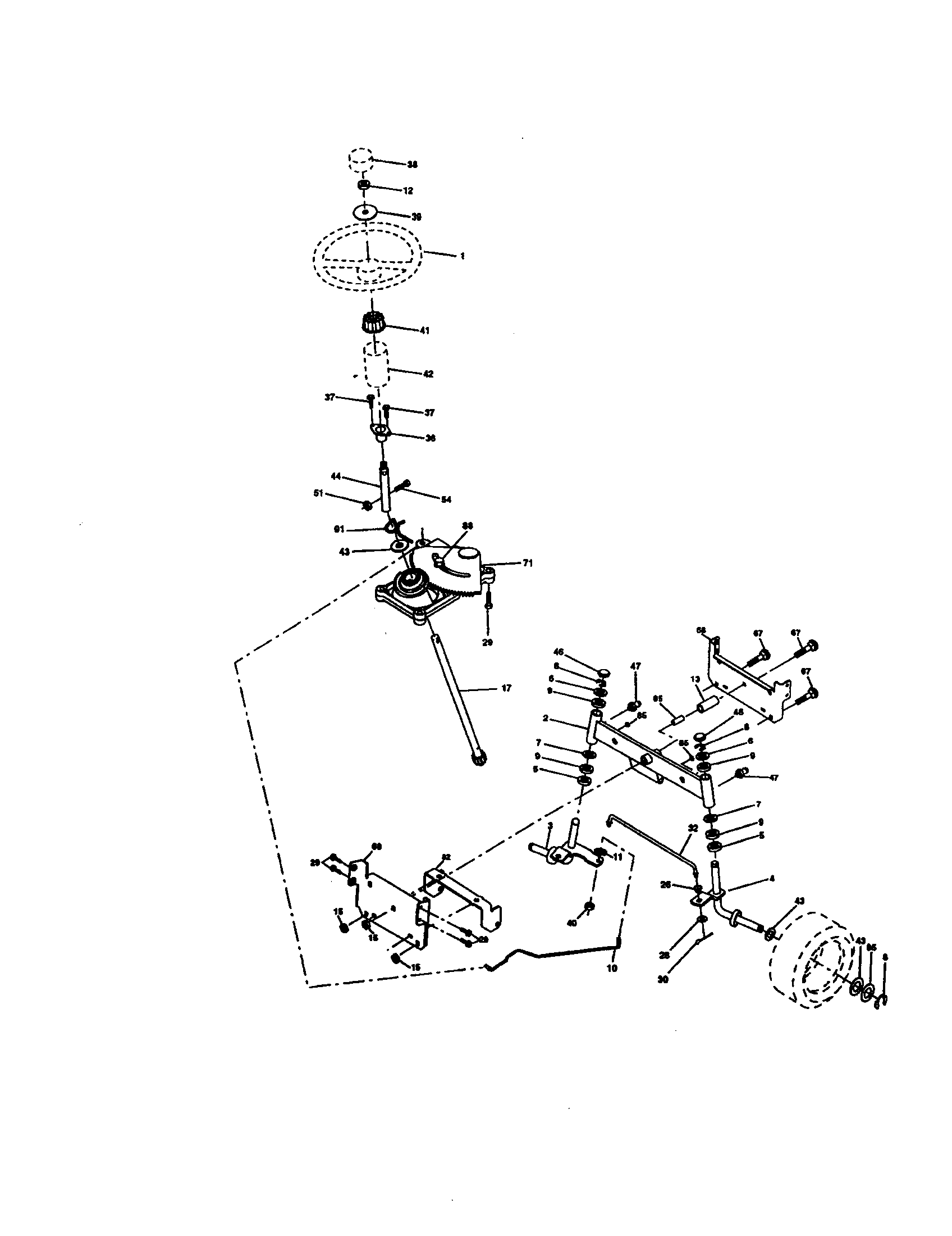 Craftsman 917271190 steering diagram