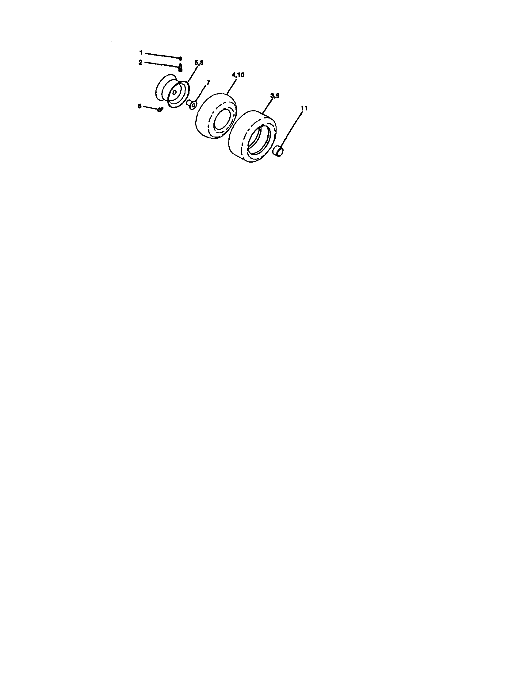 Craftsman 917271190 wheels and tires diagram