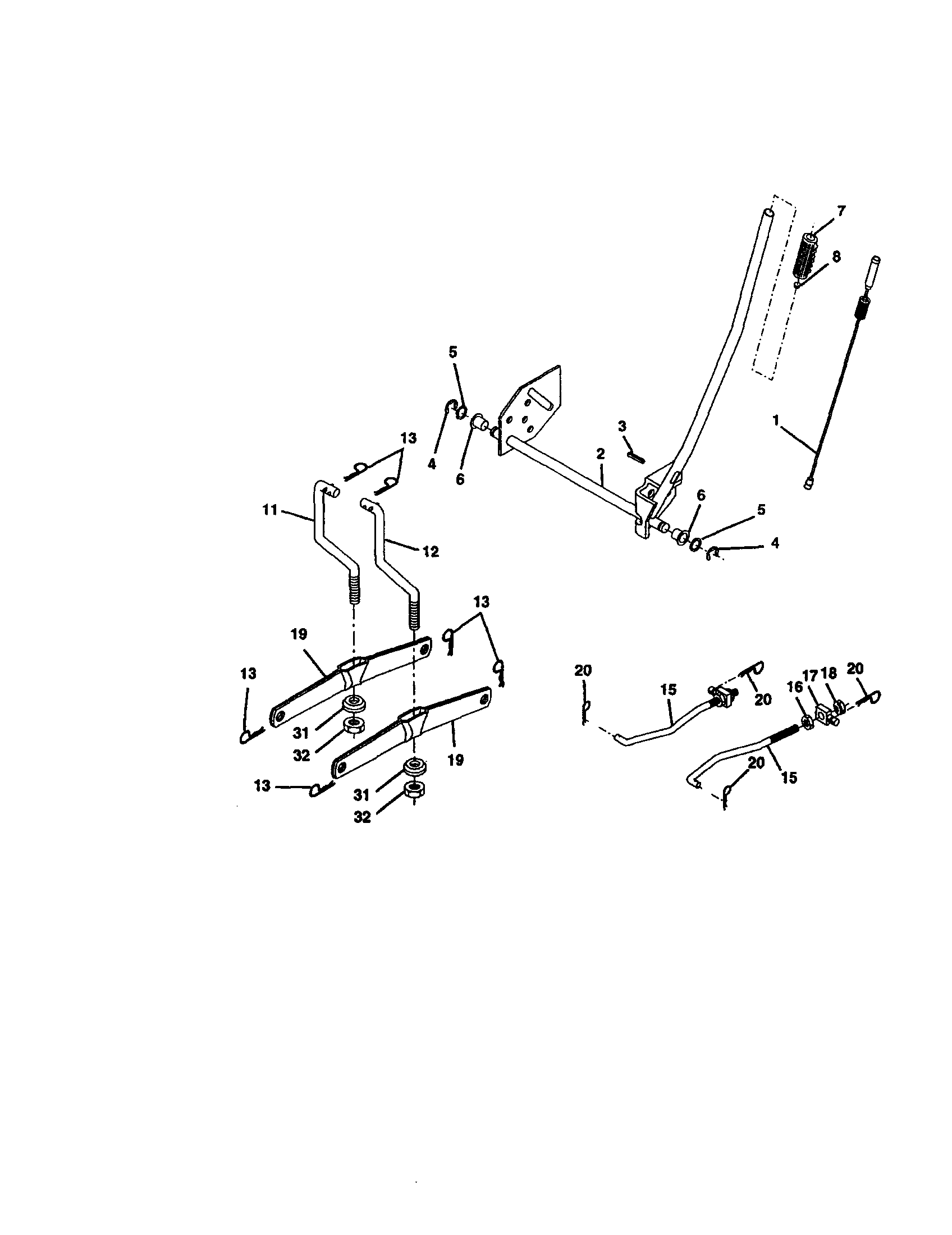 Craftsman 917271190 lift assembly diagram