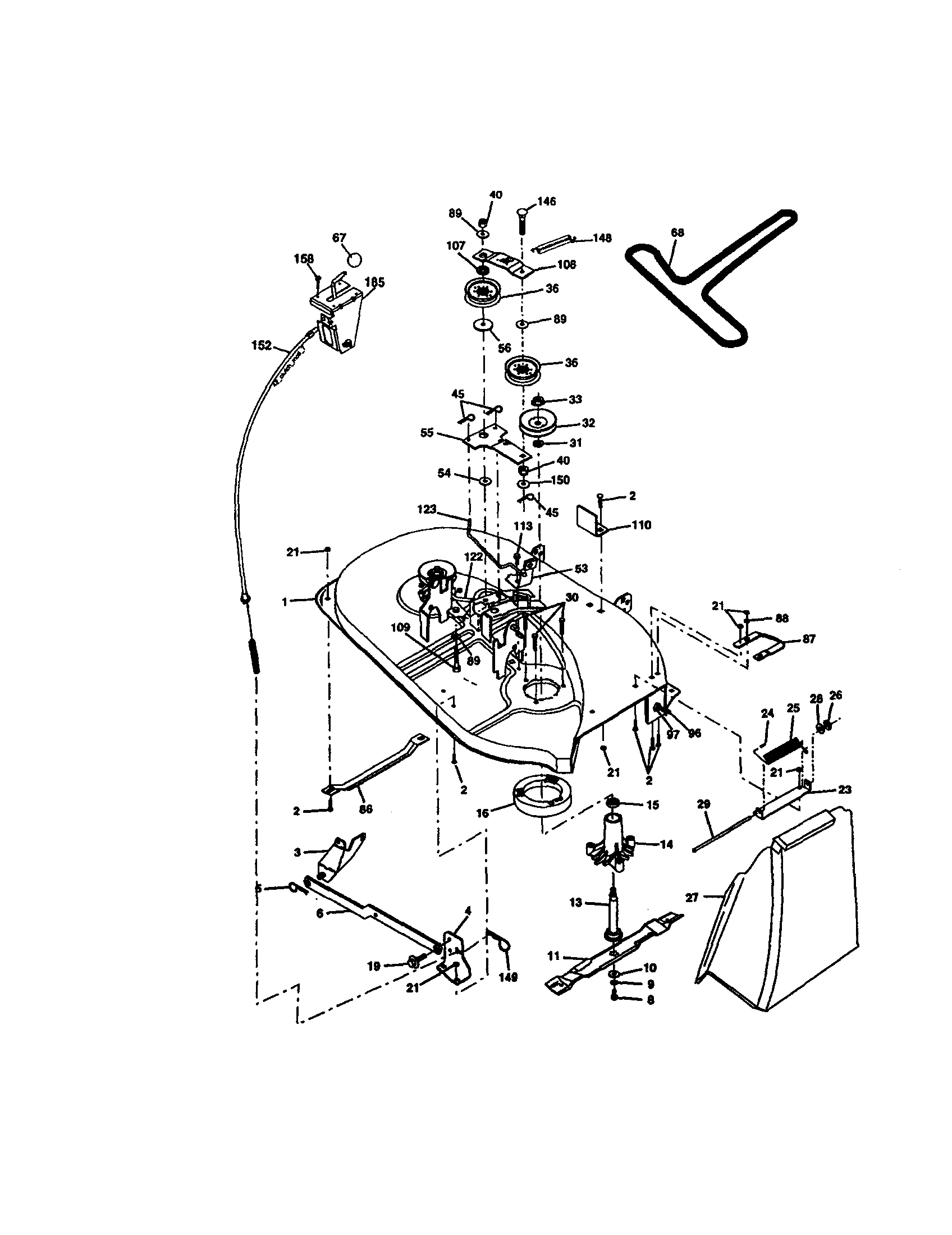 Craftsman 917271190 mower deck diagram