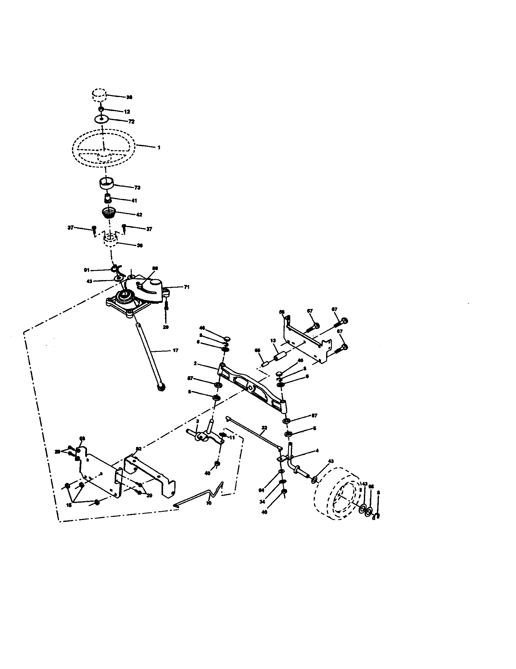 Craftsman 917273631 steering diagram