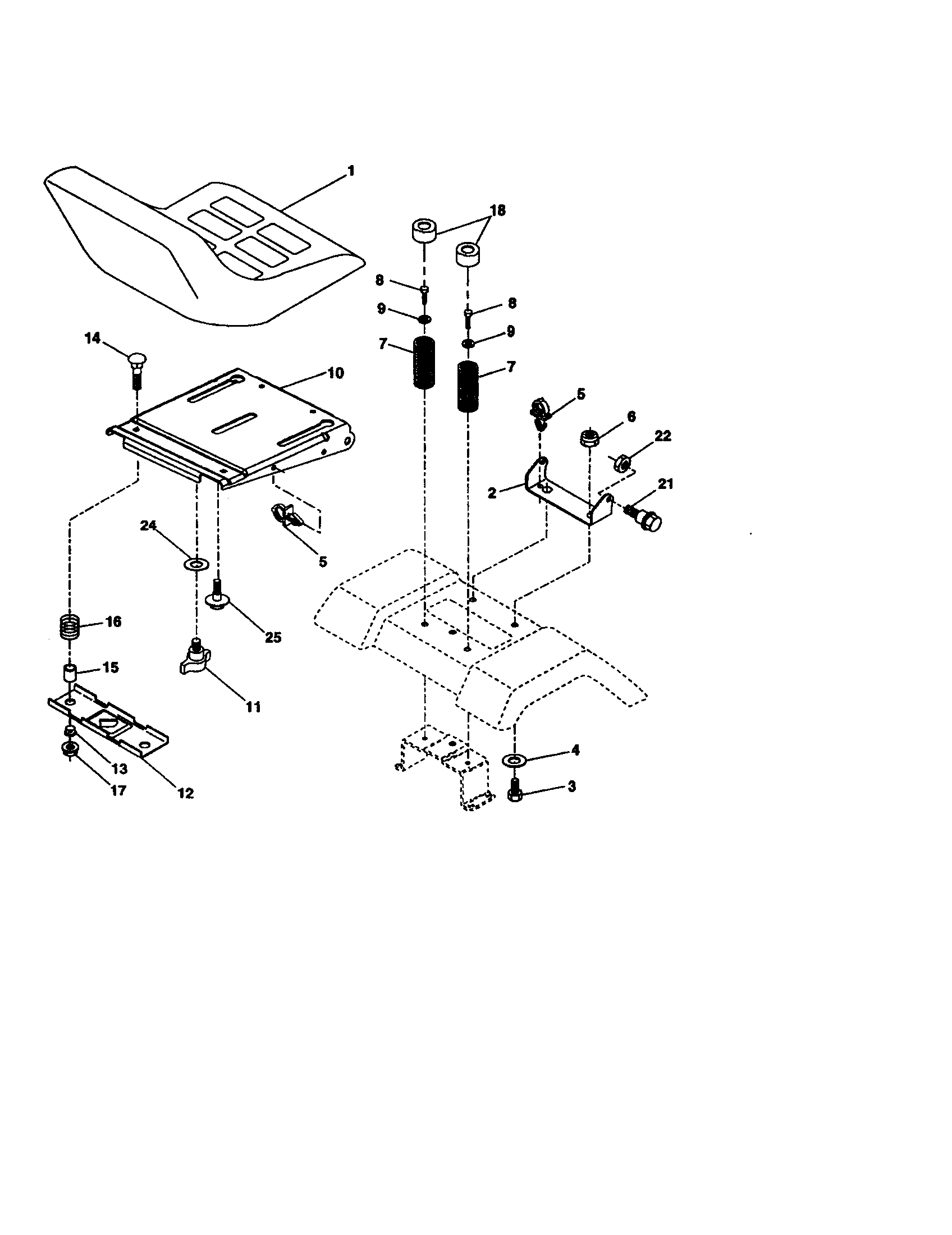 Craftsman 917273631 seat assembly diagram