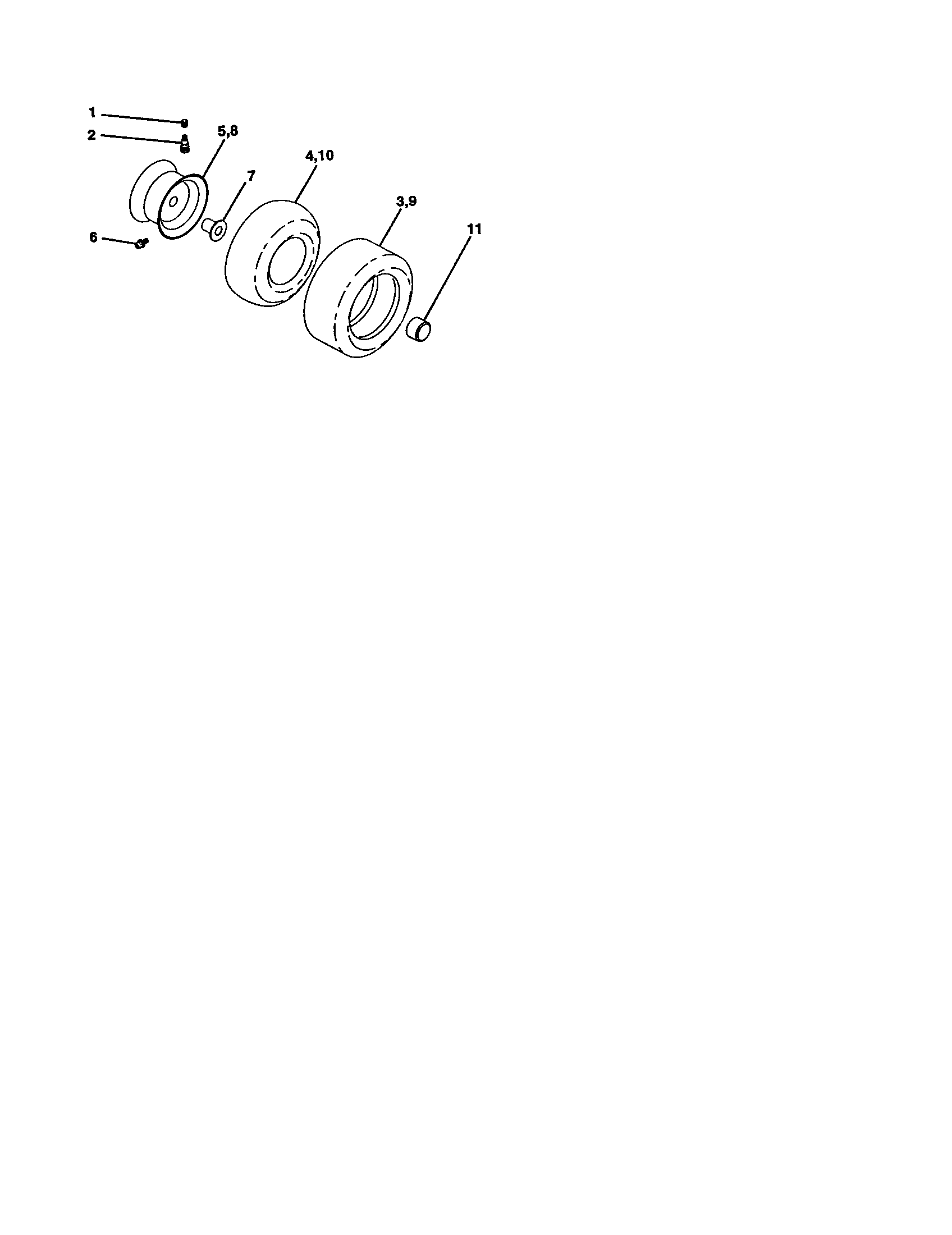 Craftsman 917277103 wheels and tires diagram