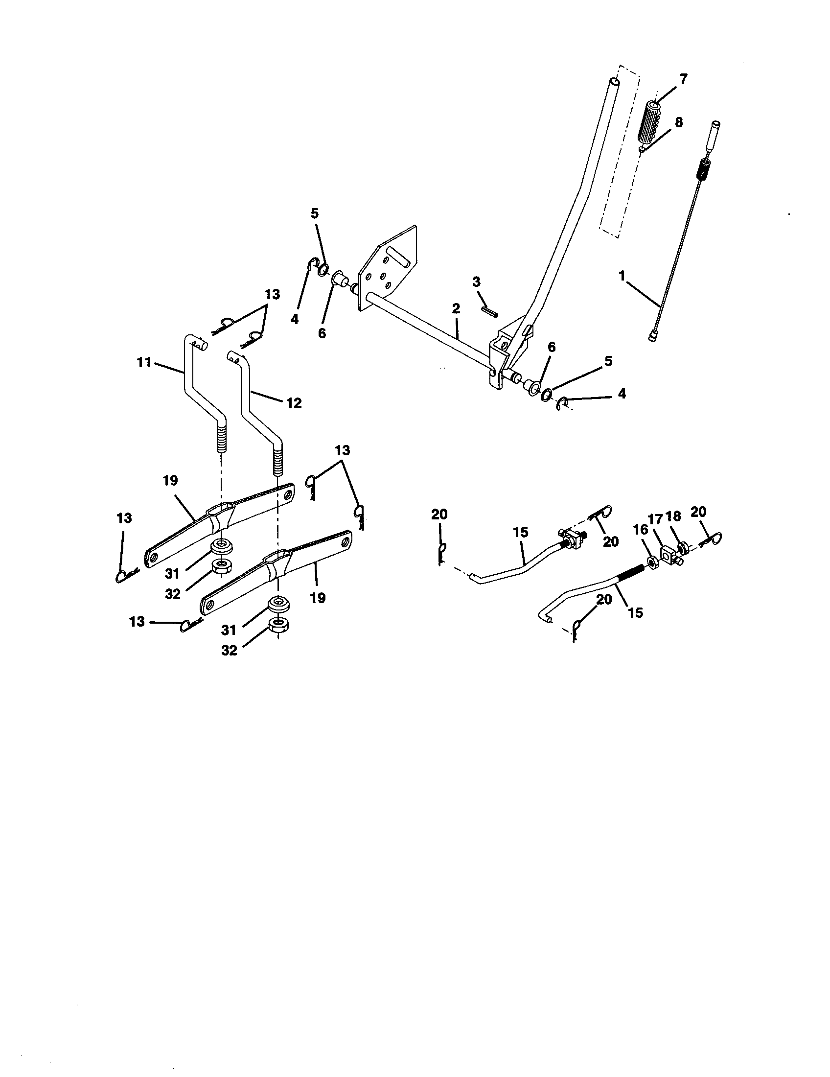 Craftsman 917277103 mower lift diagram