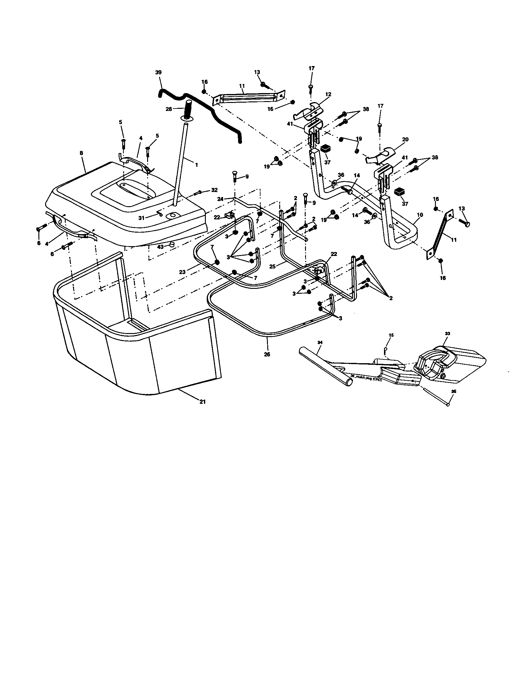 Craftsman 917277103 bagger diagram