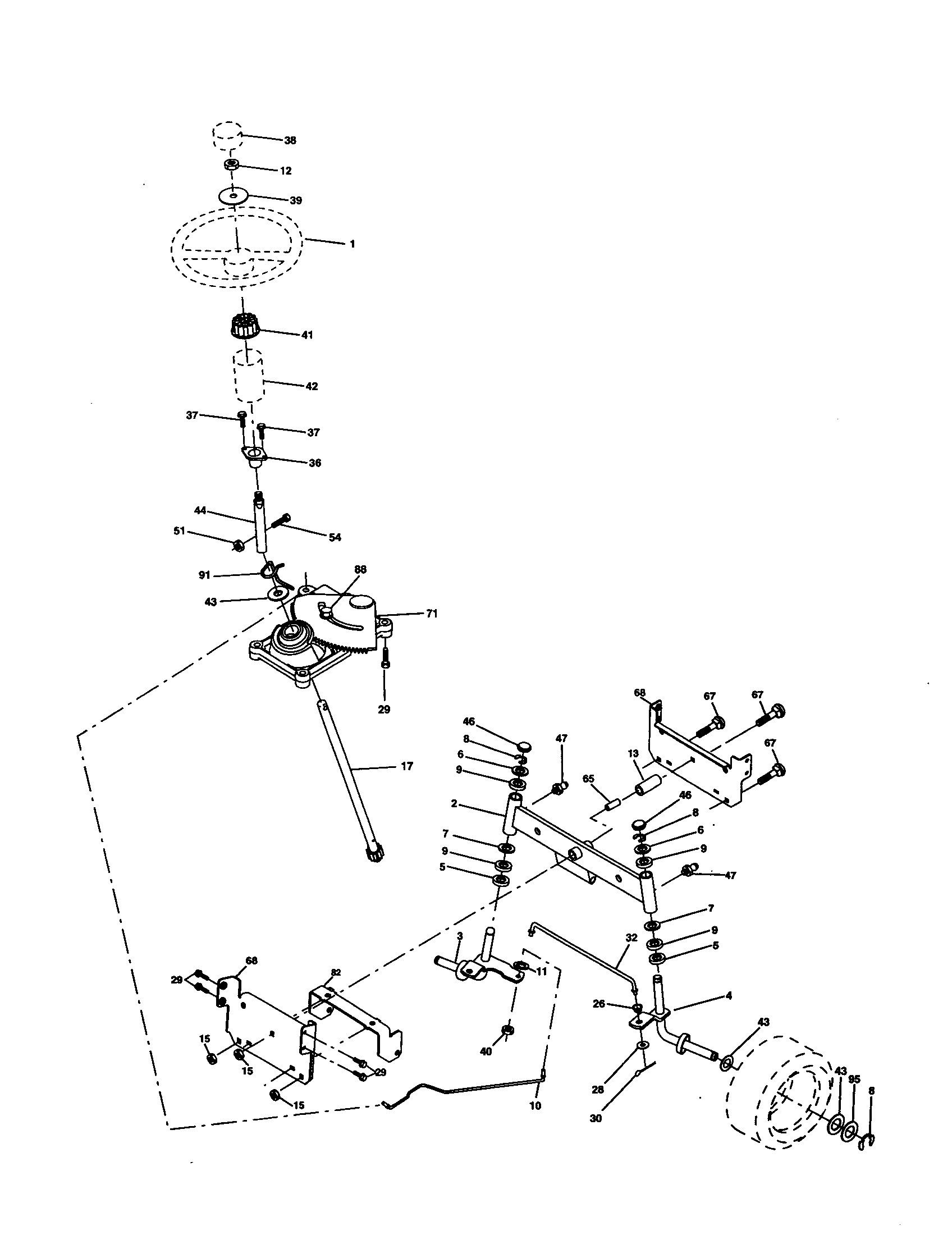 Companion 917278060 steering assembly diagram