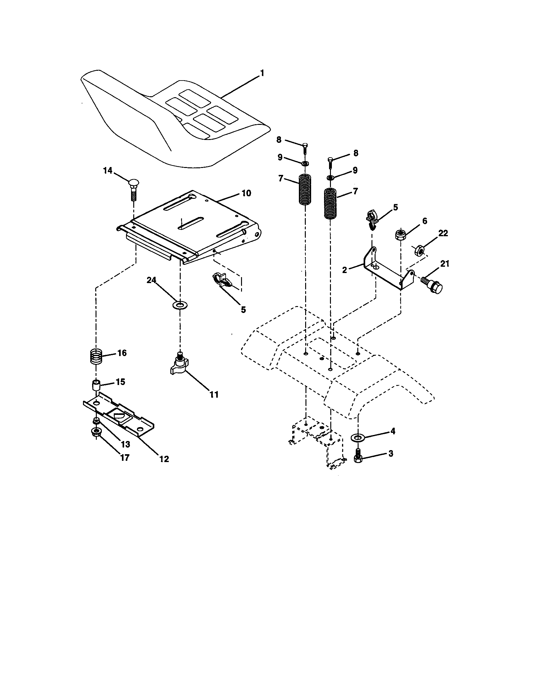 Companion 917278060 seat assembly diagram