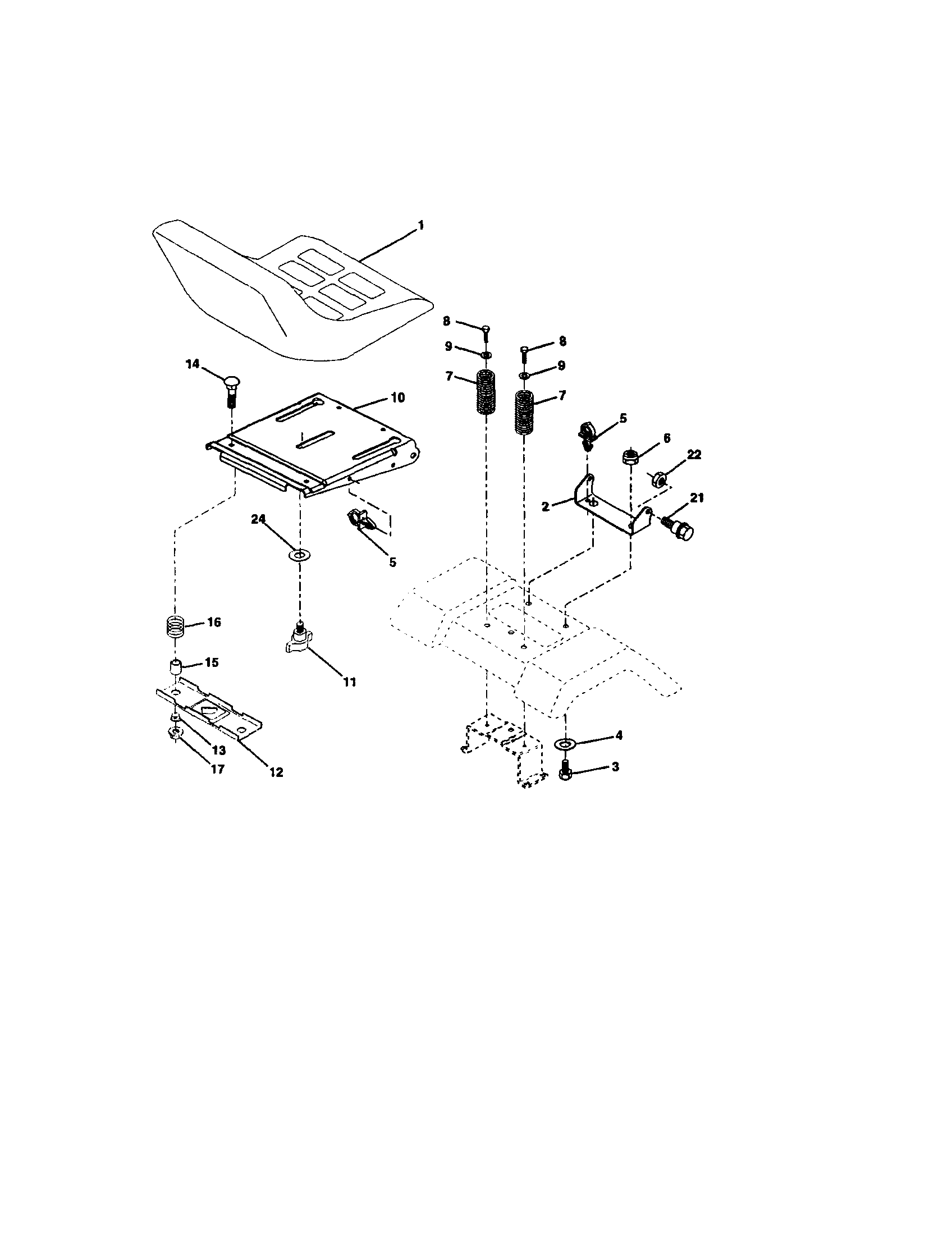 Craftsman 917271860 seat assembly diagram