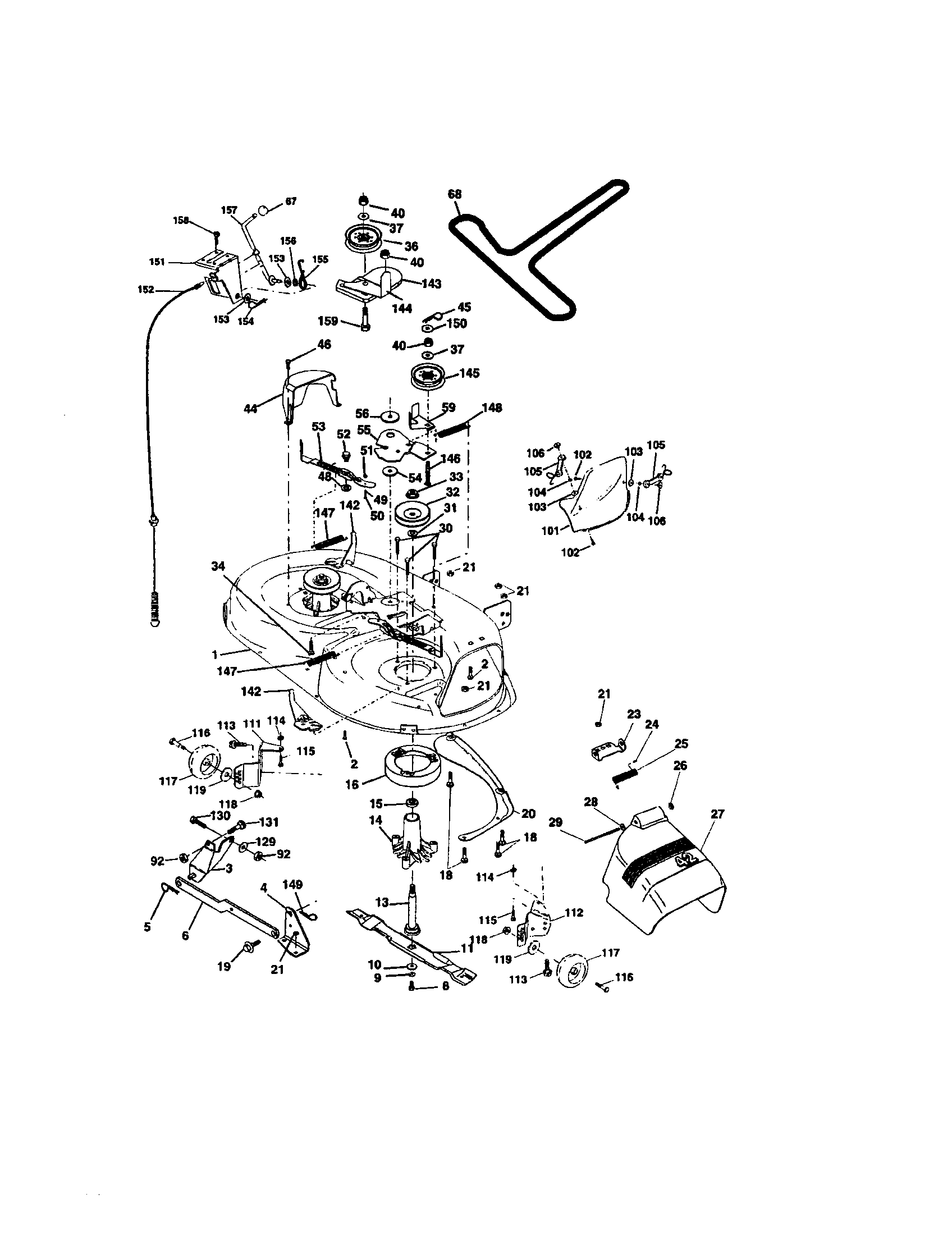 Craftsman 917271860 mower deck diagram