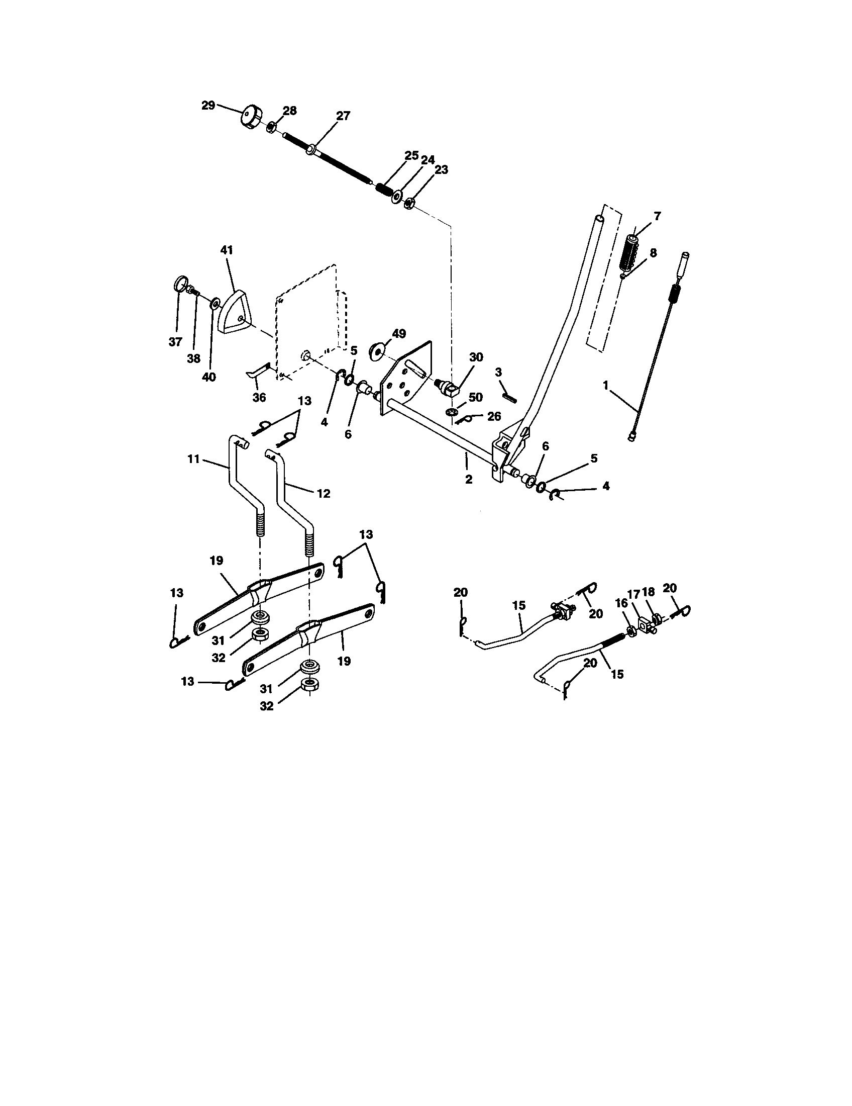Craftsman 917277122 mower lift diagram
