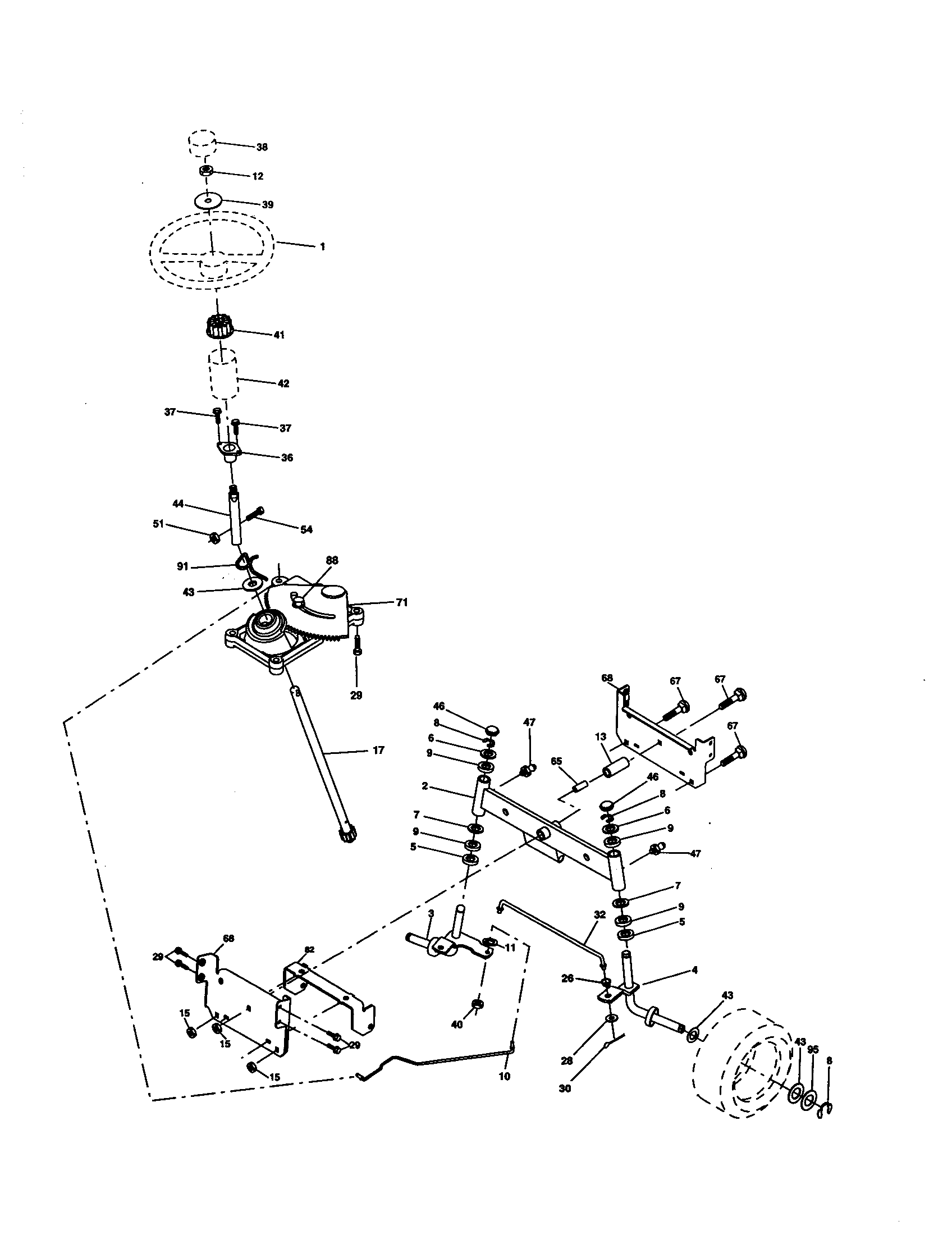 Companion 917278030 steering assembly diagram