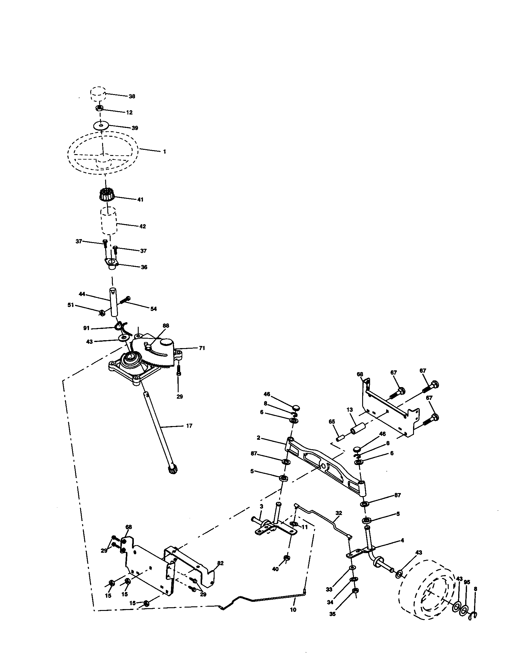 Companion 917278120 steering assembly diagram