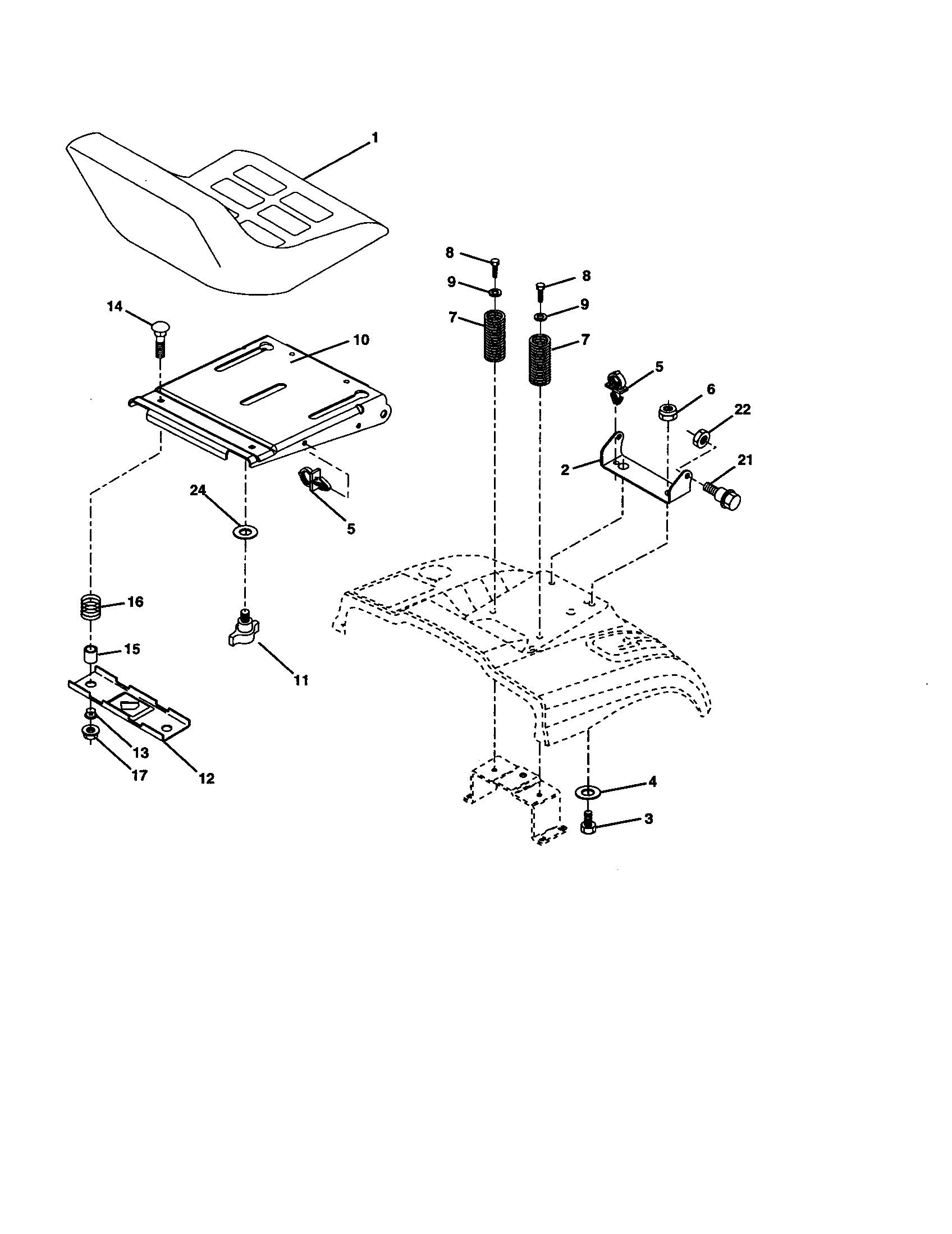Companion 917278120 seat assembly diagram