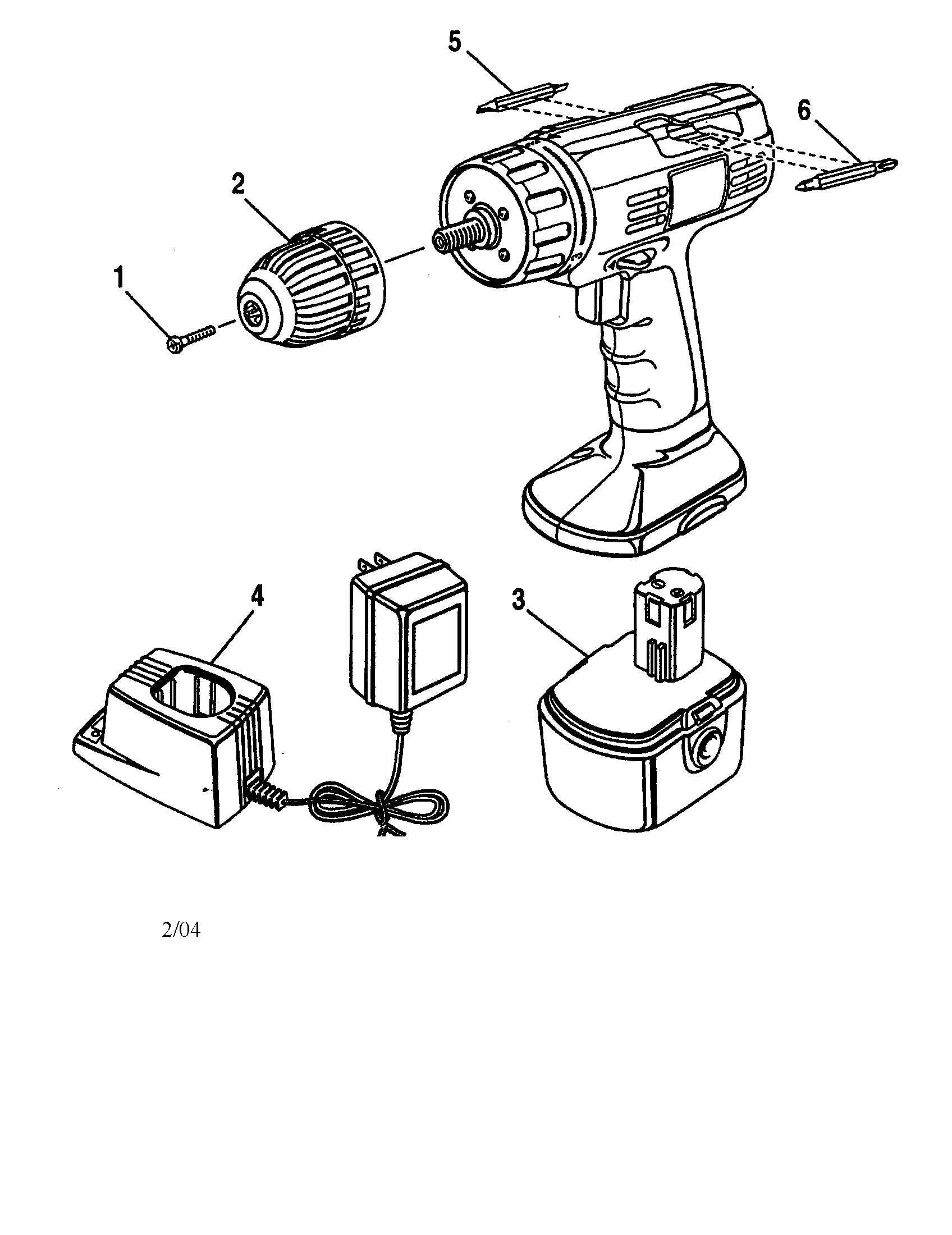 Companion 315101860 battery/charger/chuck diagram