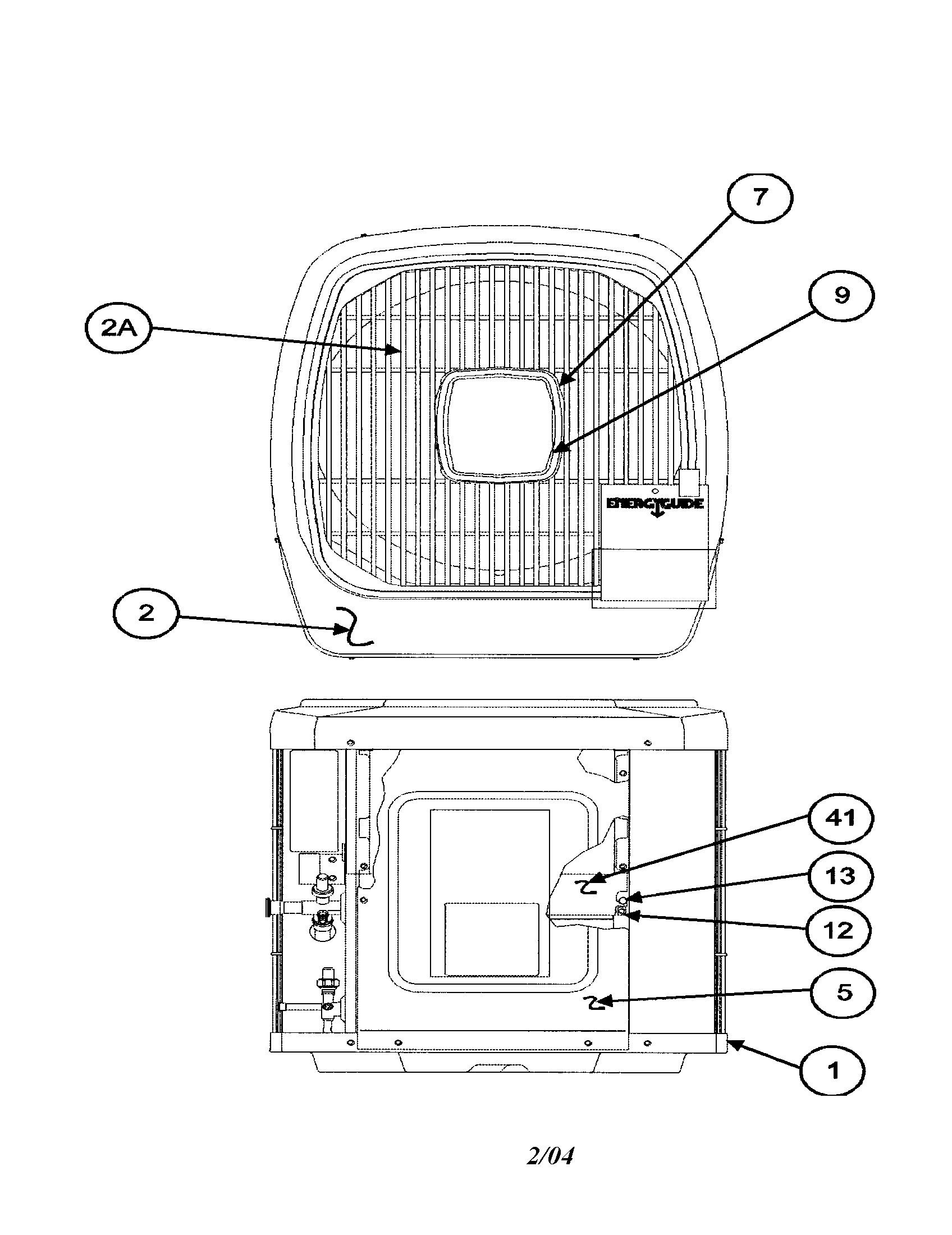 Carrier 38TXA048 SERIES330 outlet grille / top cover diagram