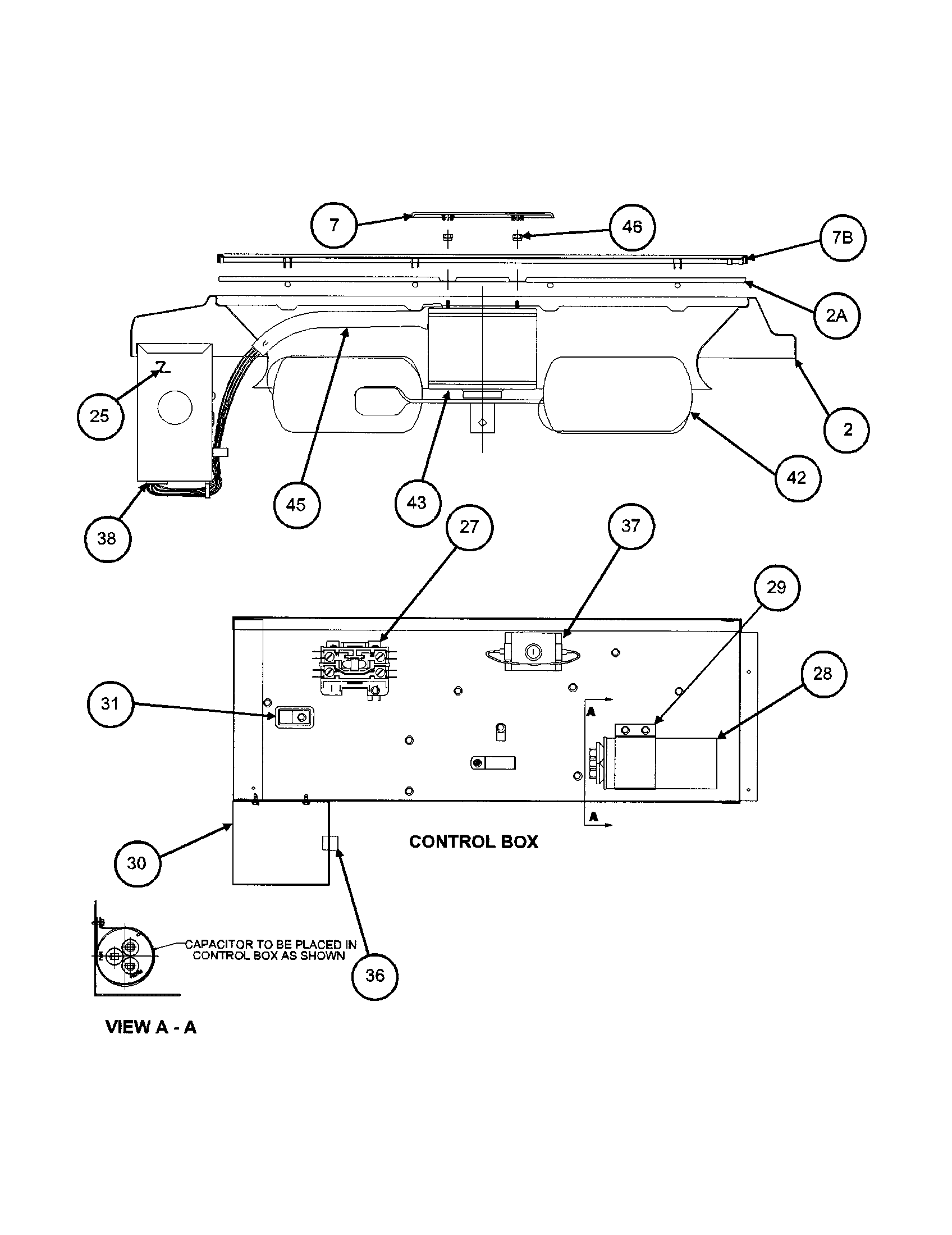 Carrier 38TZA024 SERIES330 control box / fan blade diagram