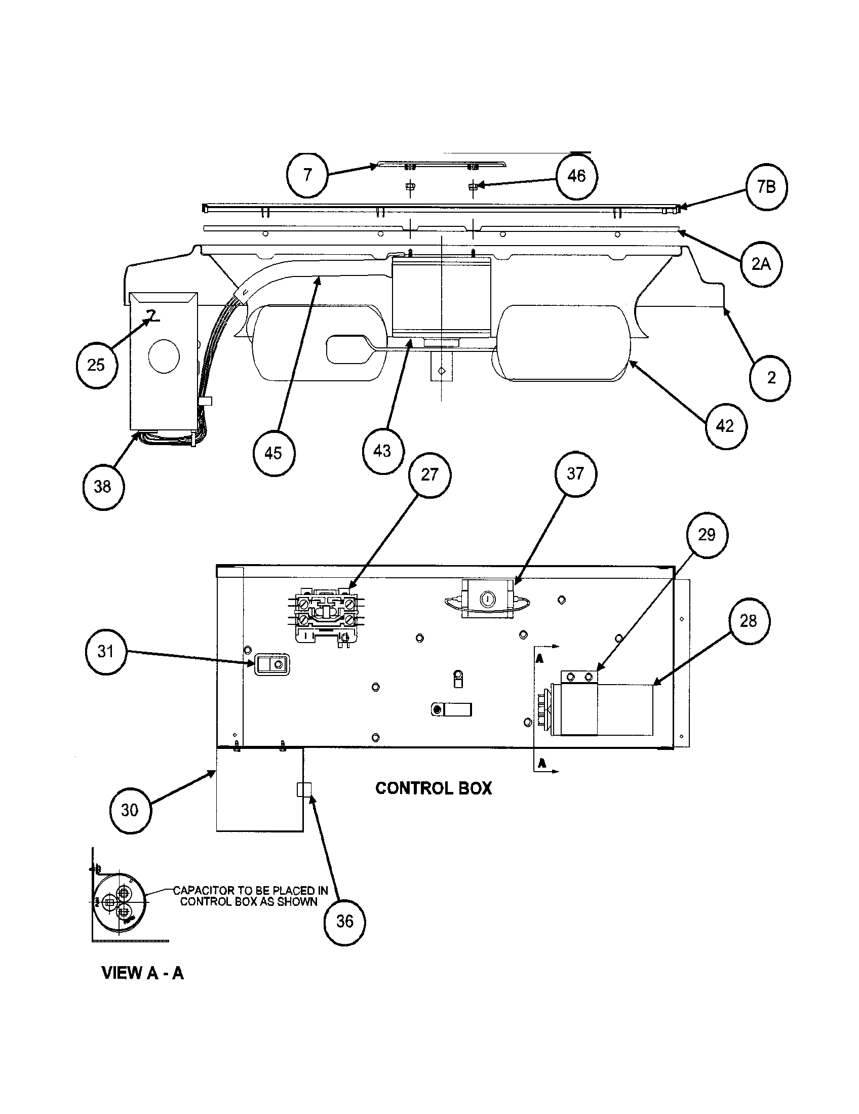 Carrier 38TZA030 SERIES330 control box / fan blade diagram