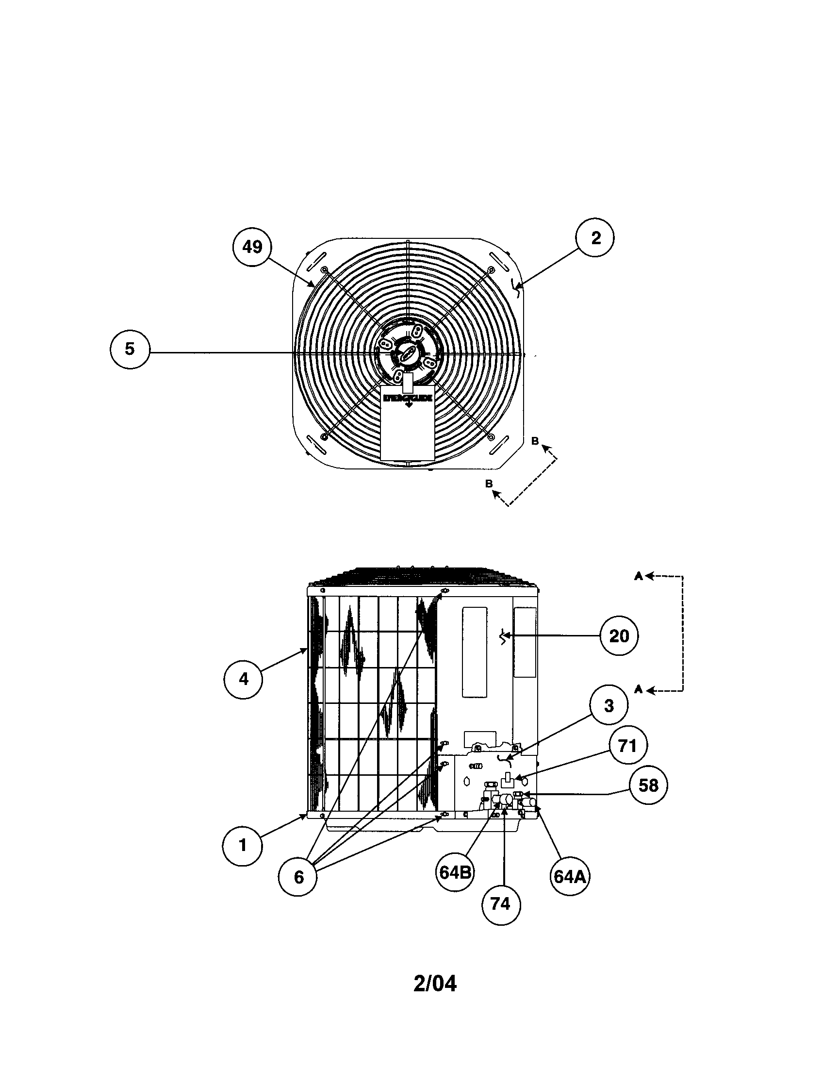 Carrier 38YCC042 SERIES360 outlet grille / top cover diagram