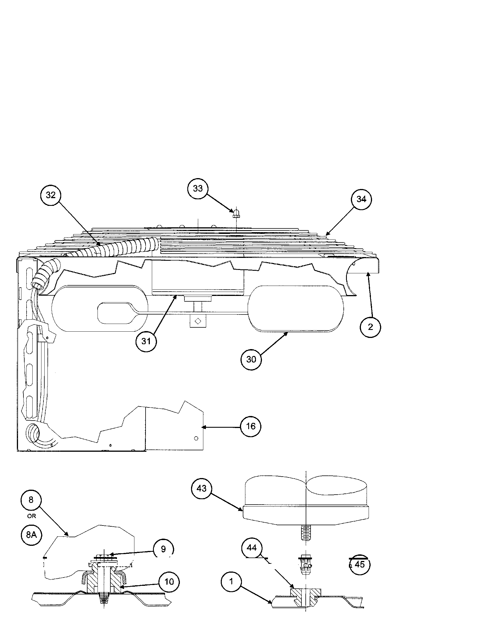 Carrier 38CKC042 SERIES350 fan blade diagram