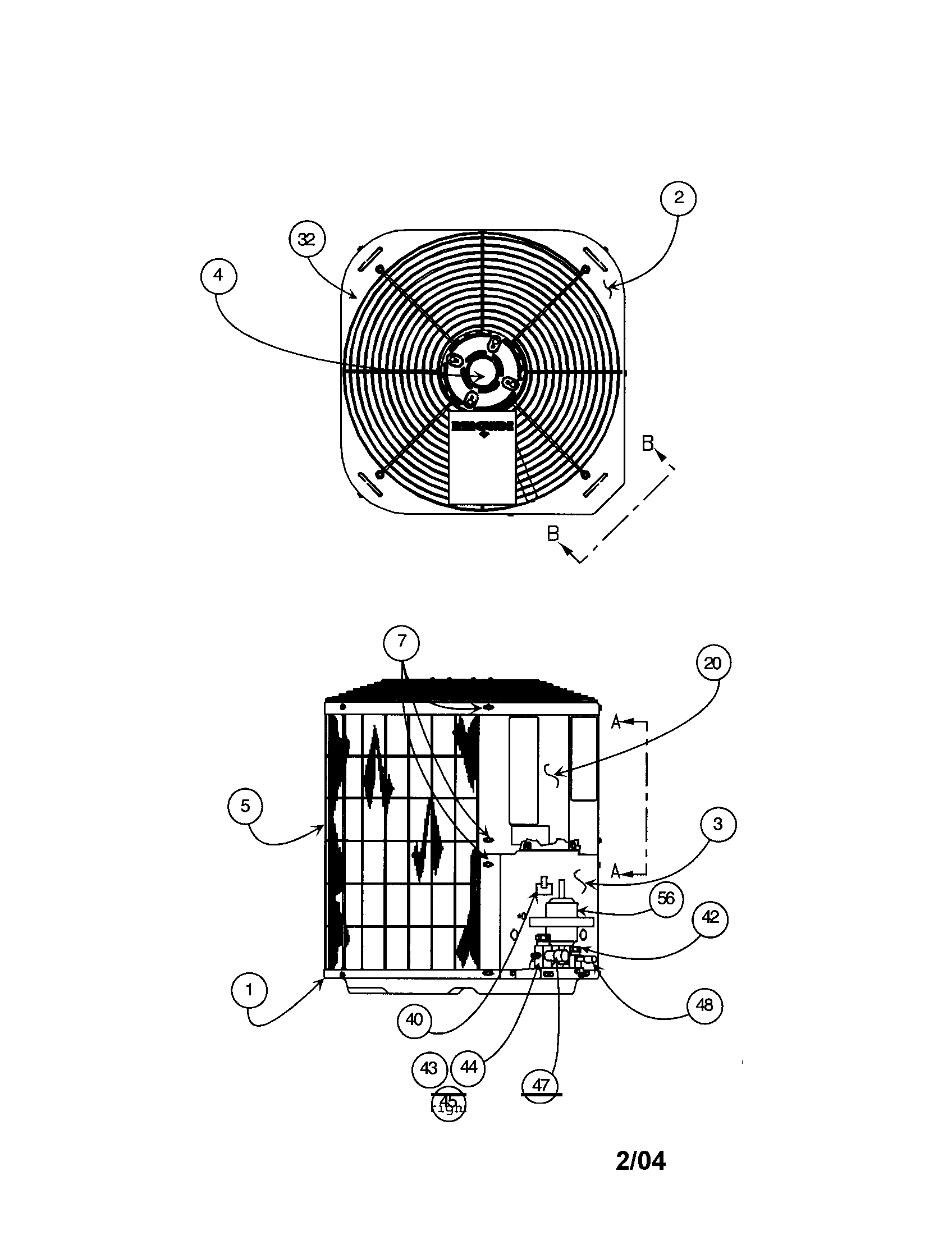Carrier 38BRG024 SERIES300 outlet grille / top cover diagram