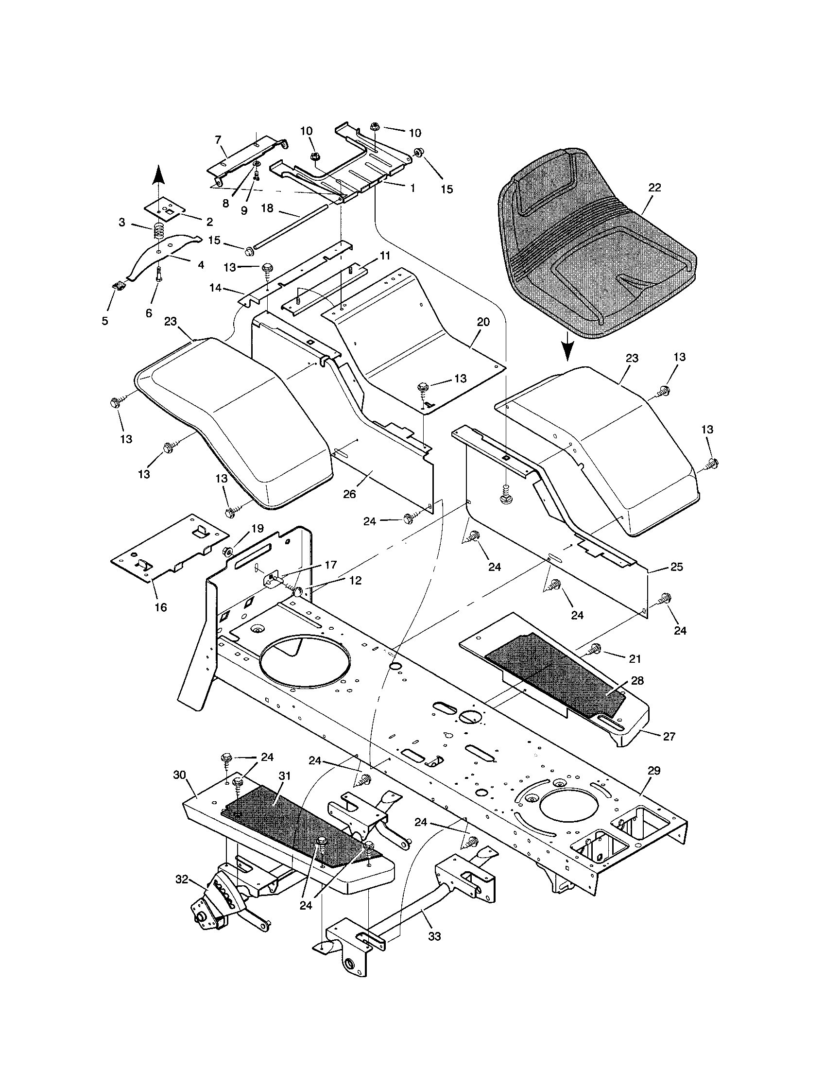 Murray 46401X6A body chassis diagram