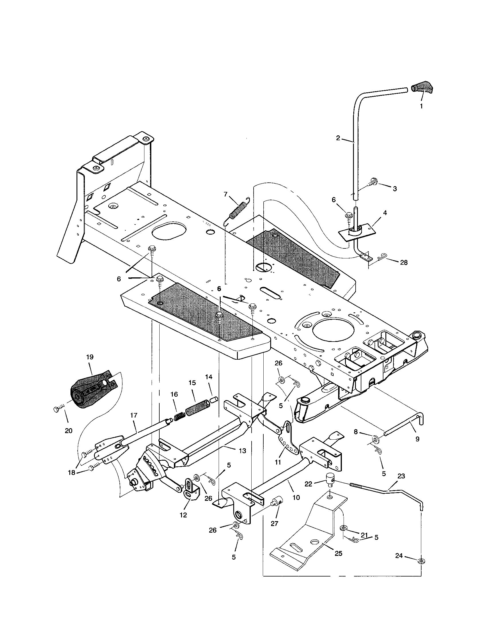 Murray 46401X6A mower housing suspension diagram