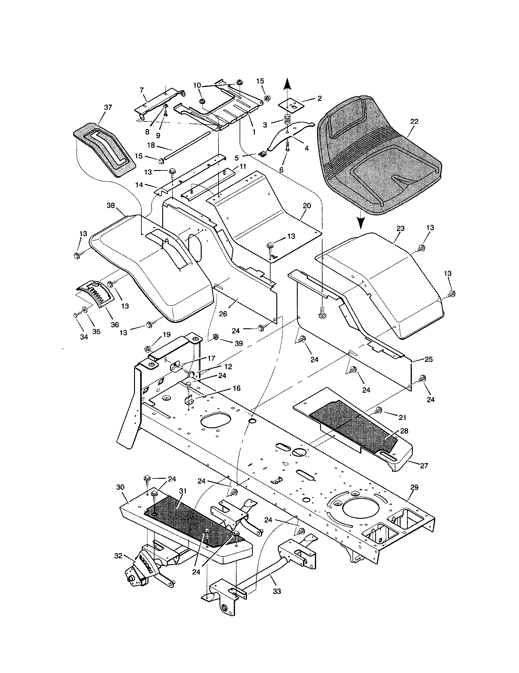 Murray 46378X6B body chassis diagram