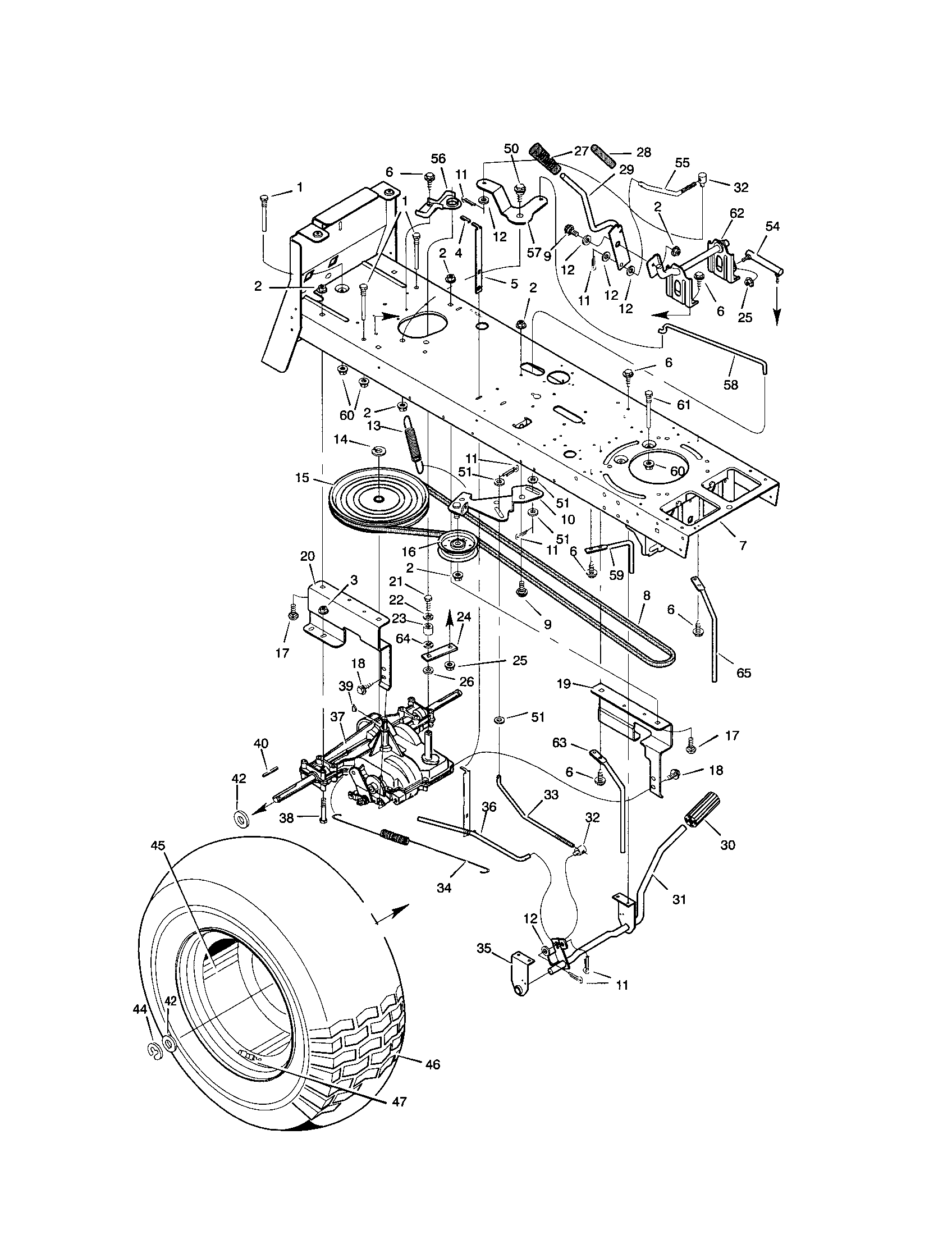 Murray 46378X6B motion drive diagram