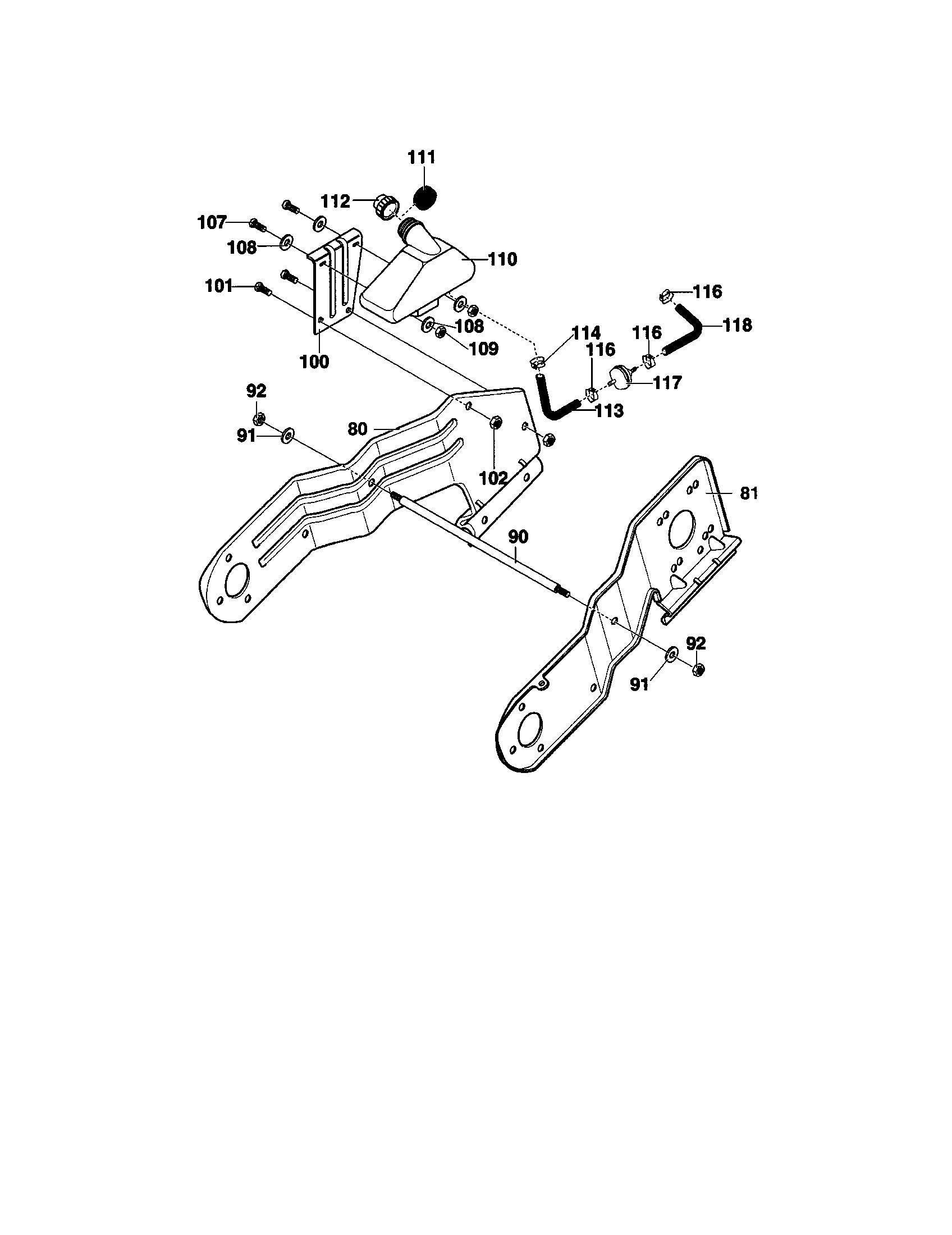 Murray 621301X89B frame components assembly diagram