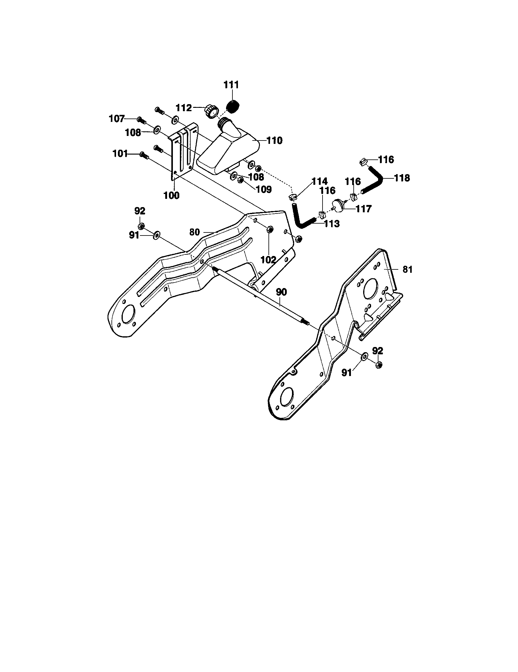 Murray 621450X4E frame components assembly diagram