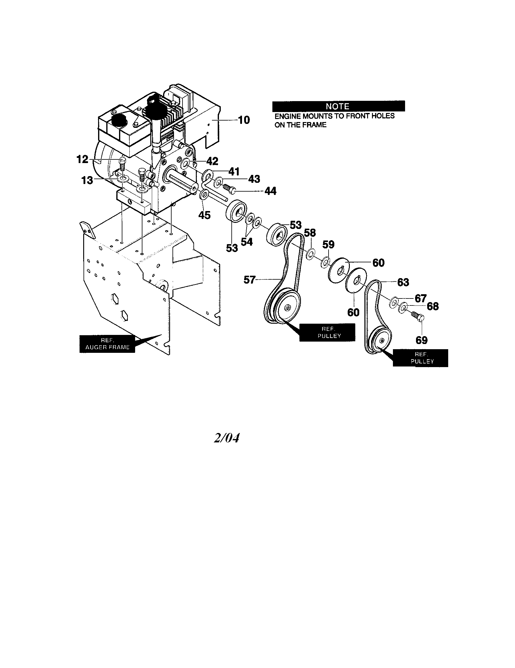 Murray 624508X4B engine assembly diagram