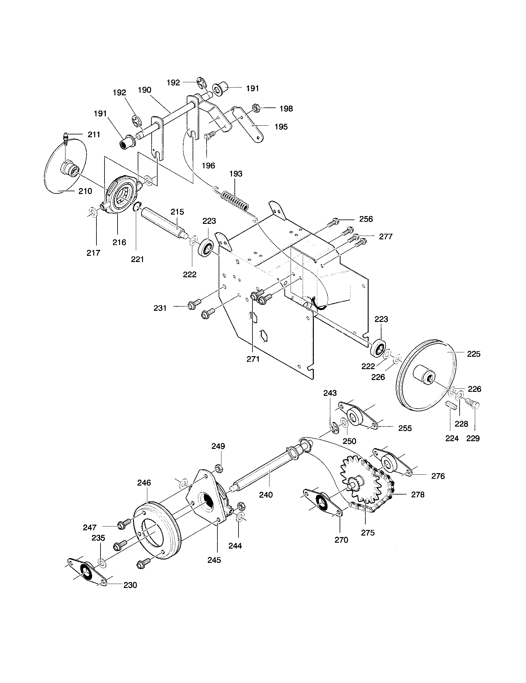 Murray 624508X4B drive components diagram