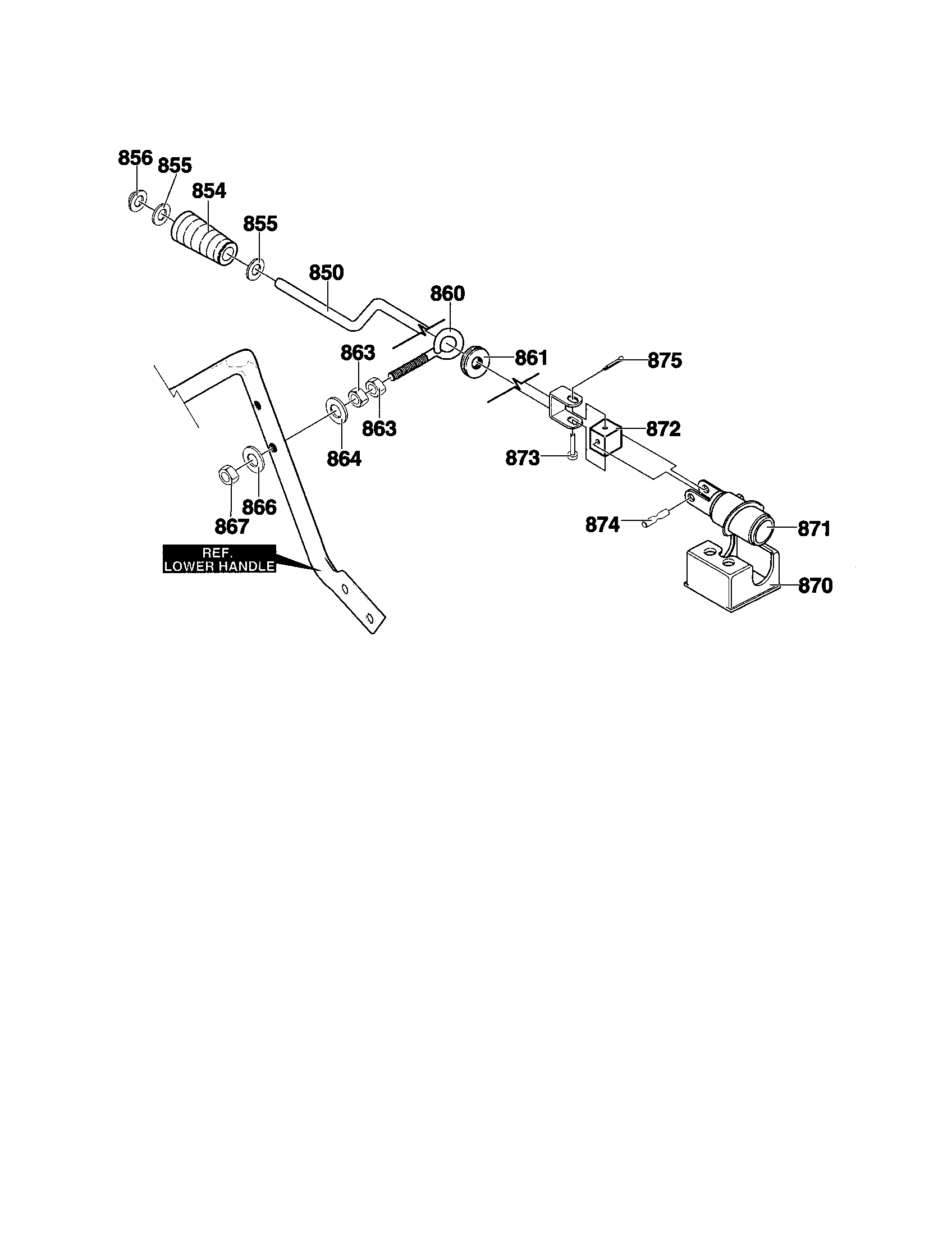 Murray 624508X4B chute rod assembly diagram
