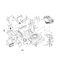 Craftsman 917377822 engine/deck/bag/handle diagram