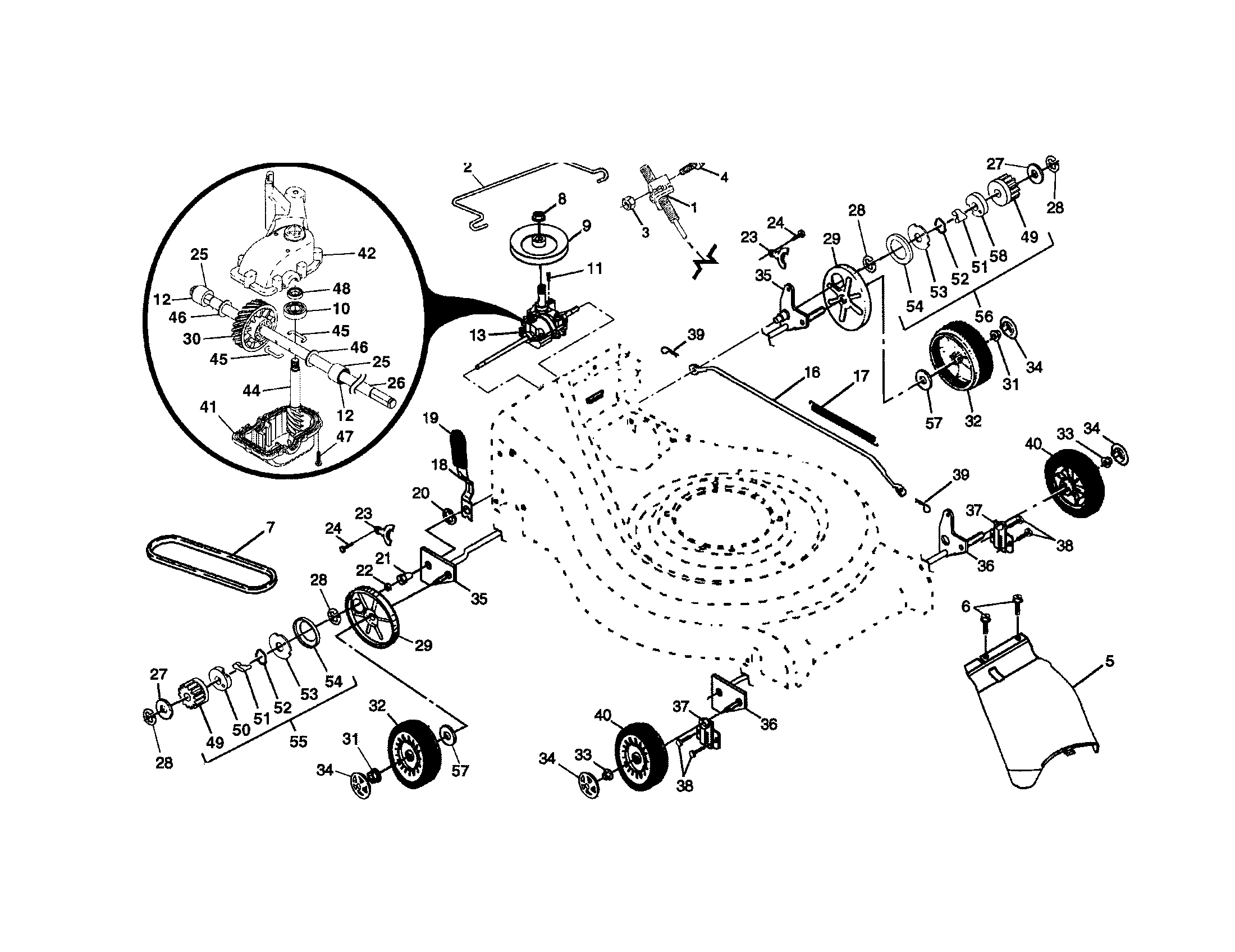 Craftsman 917377822 wheels and tires diagram