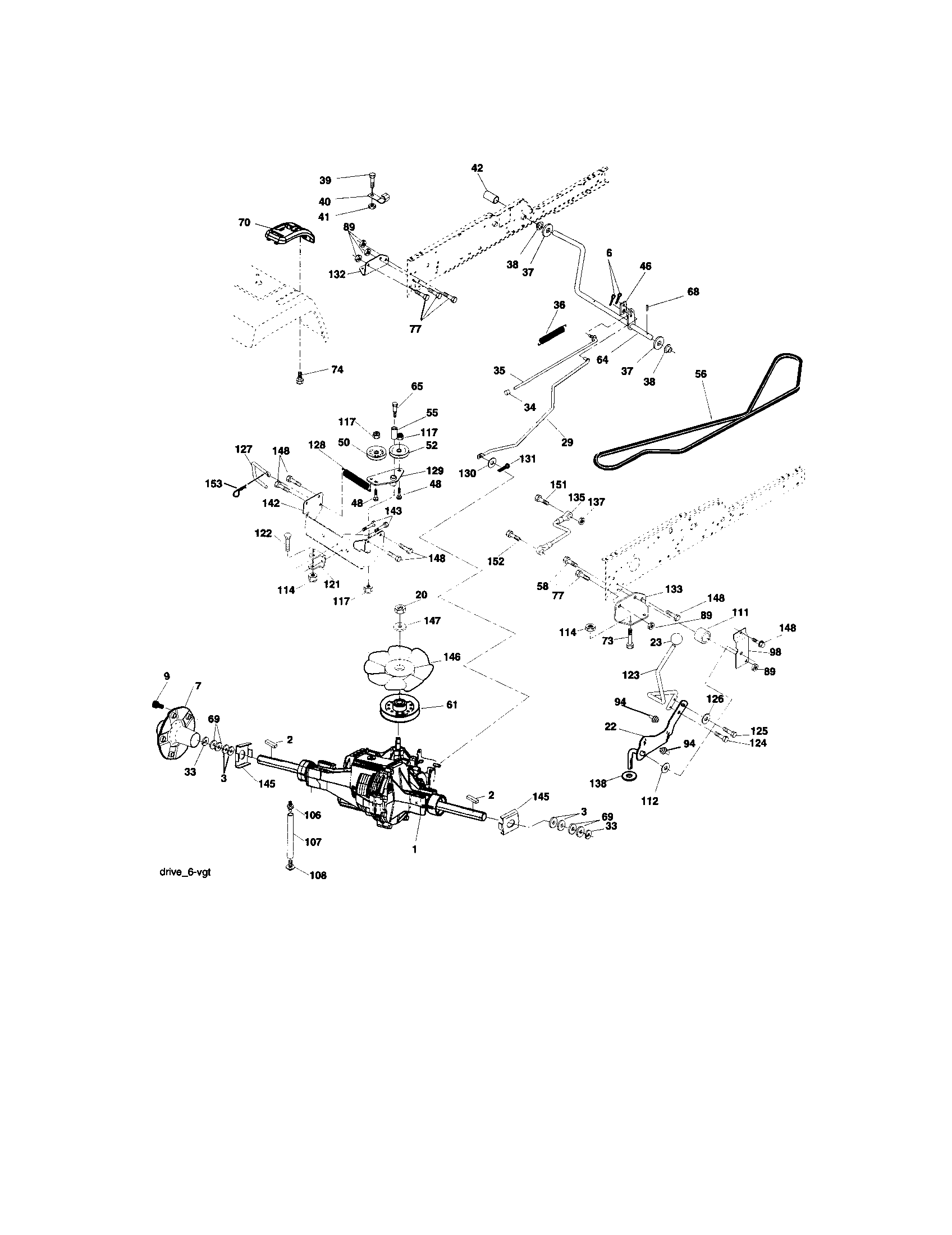 Craftsman 917275287 ground drive diagram