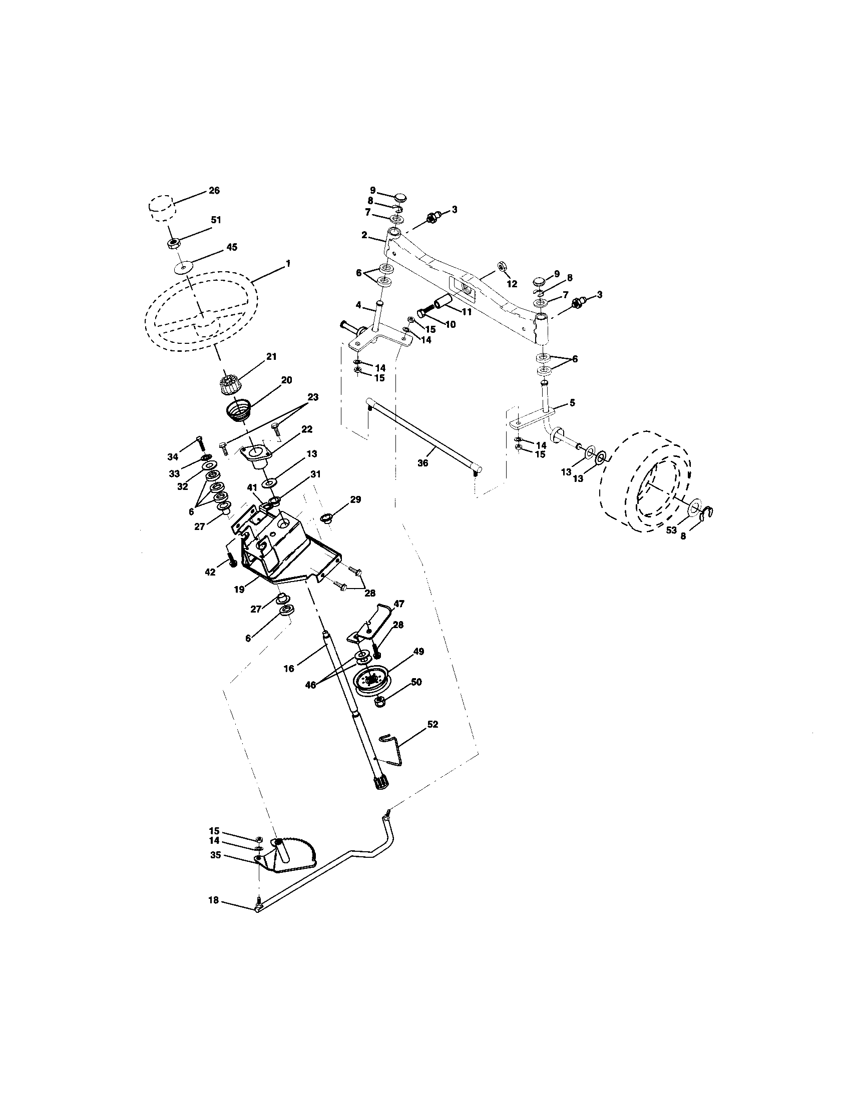 Craftsman 917275287 steering diagram