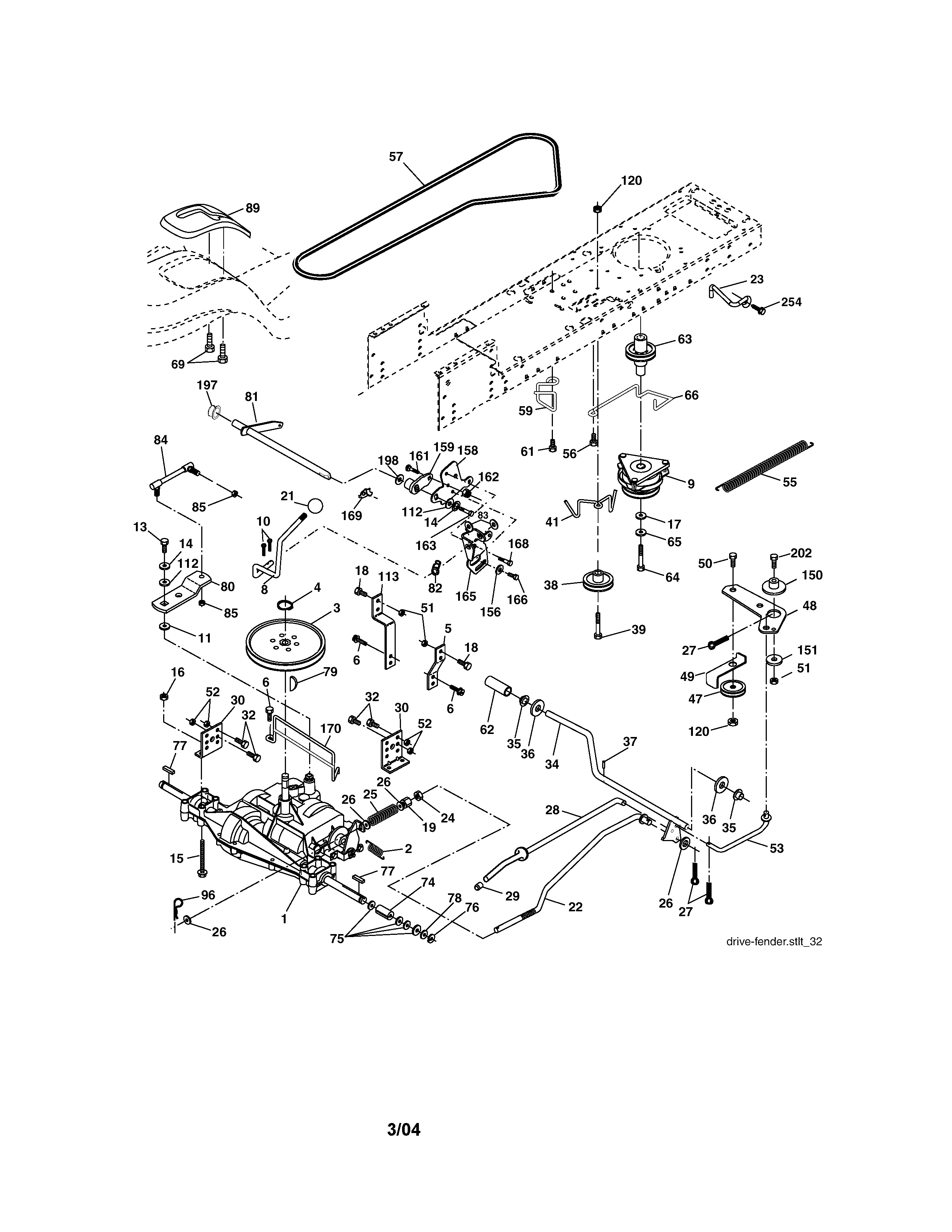 Craftsman 917273632 ground drive diagram