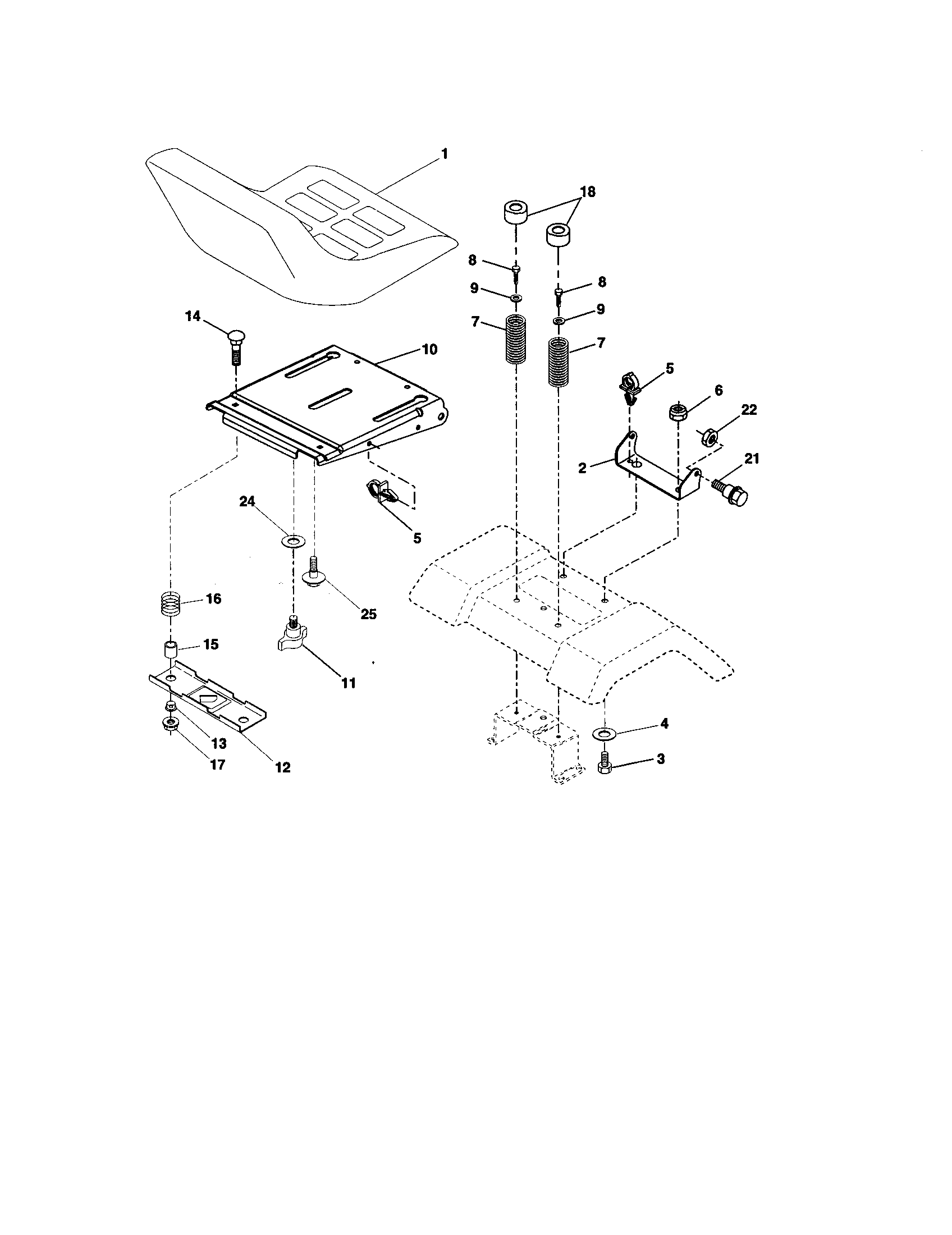 Craftsman 917273632 seat assembly diagram
