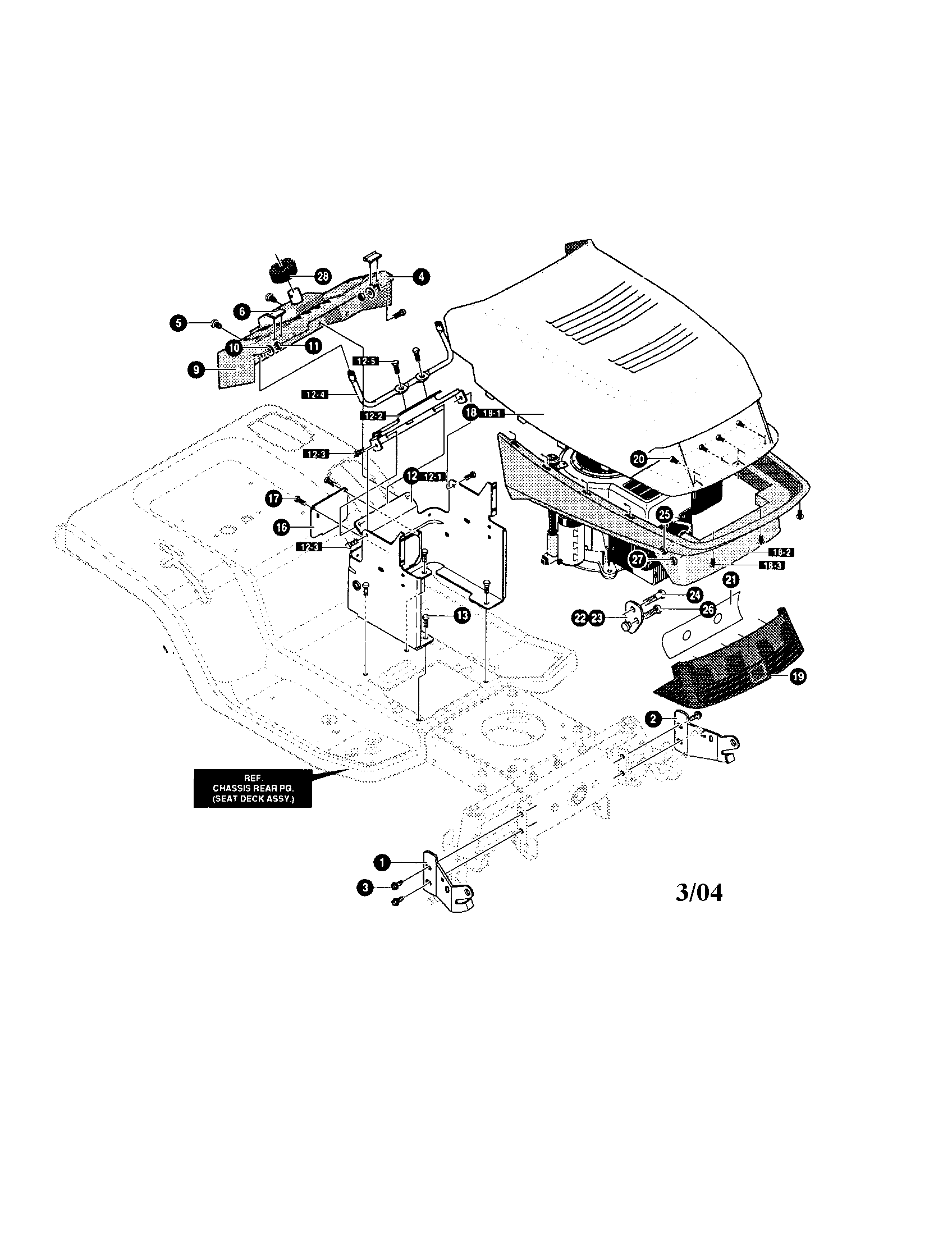 Yard King 42566X89 front chassis assembly diagram