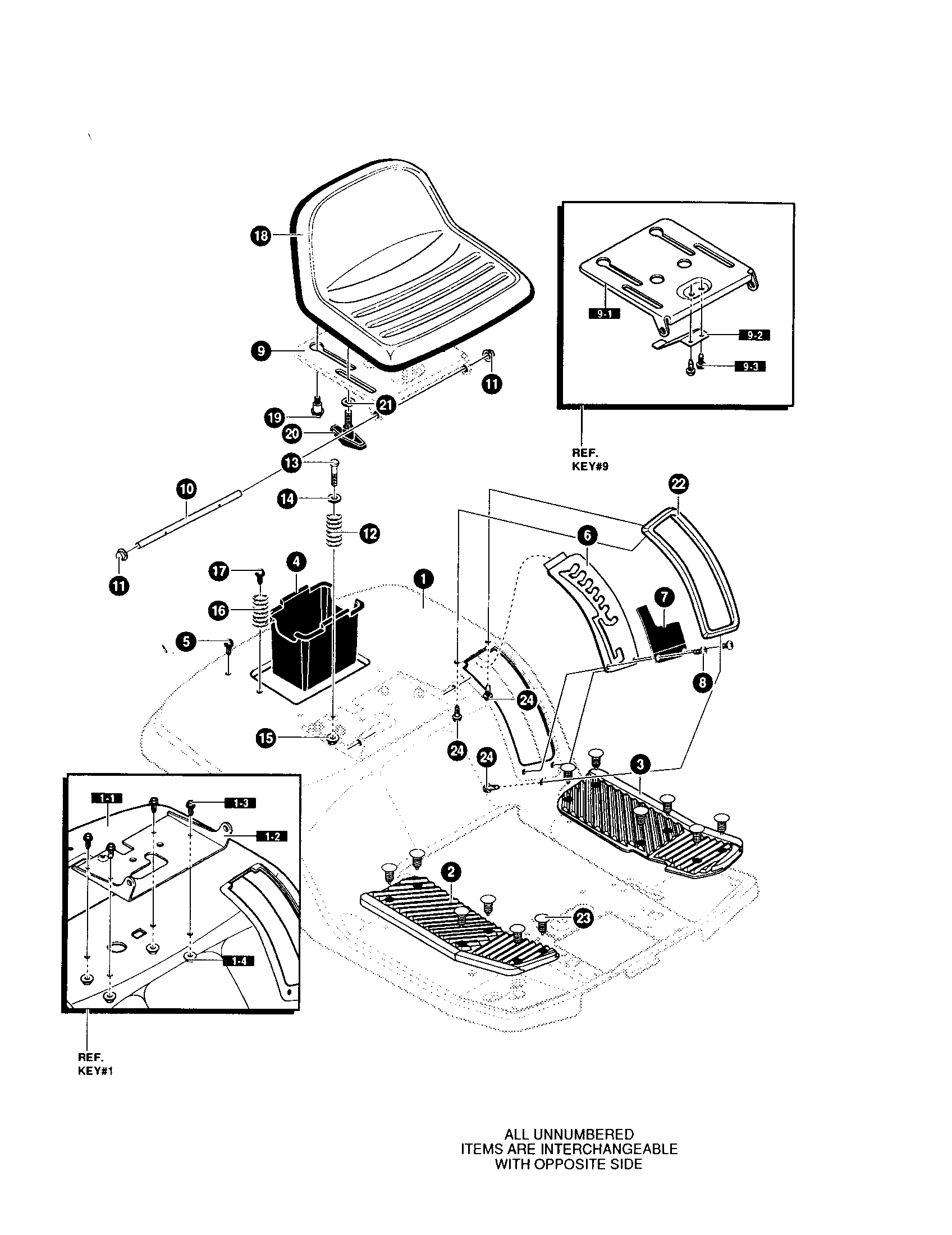 Yard King 42566X89 seat/deck diagram