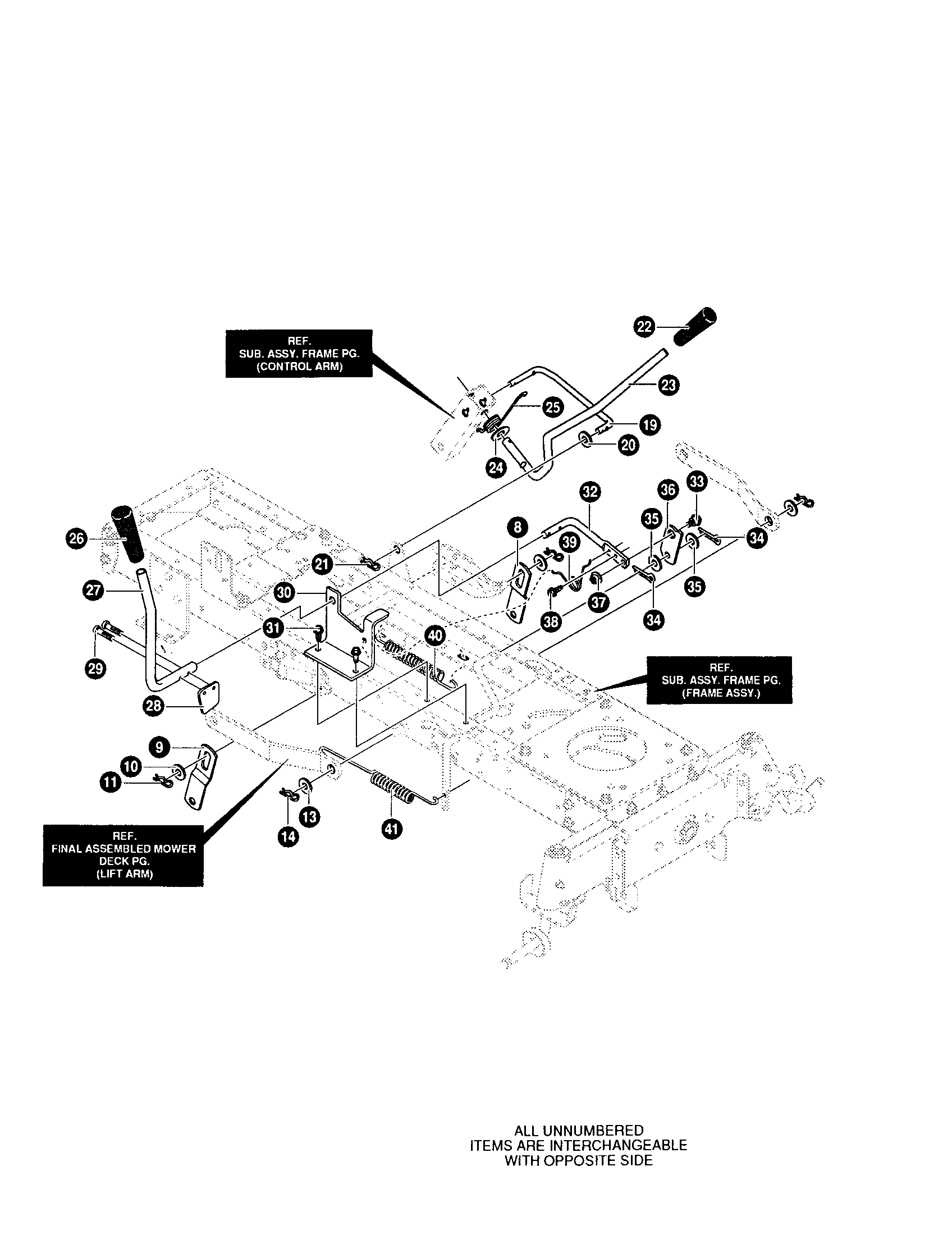 Yard King 42566X89 link lift diagram
