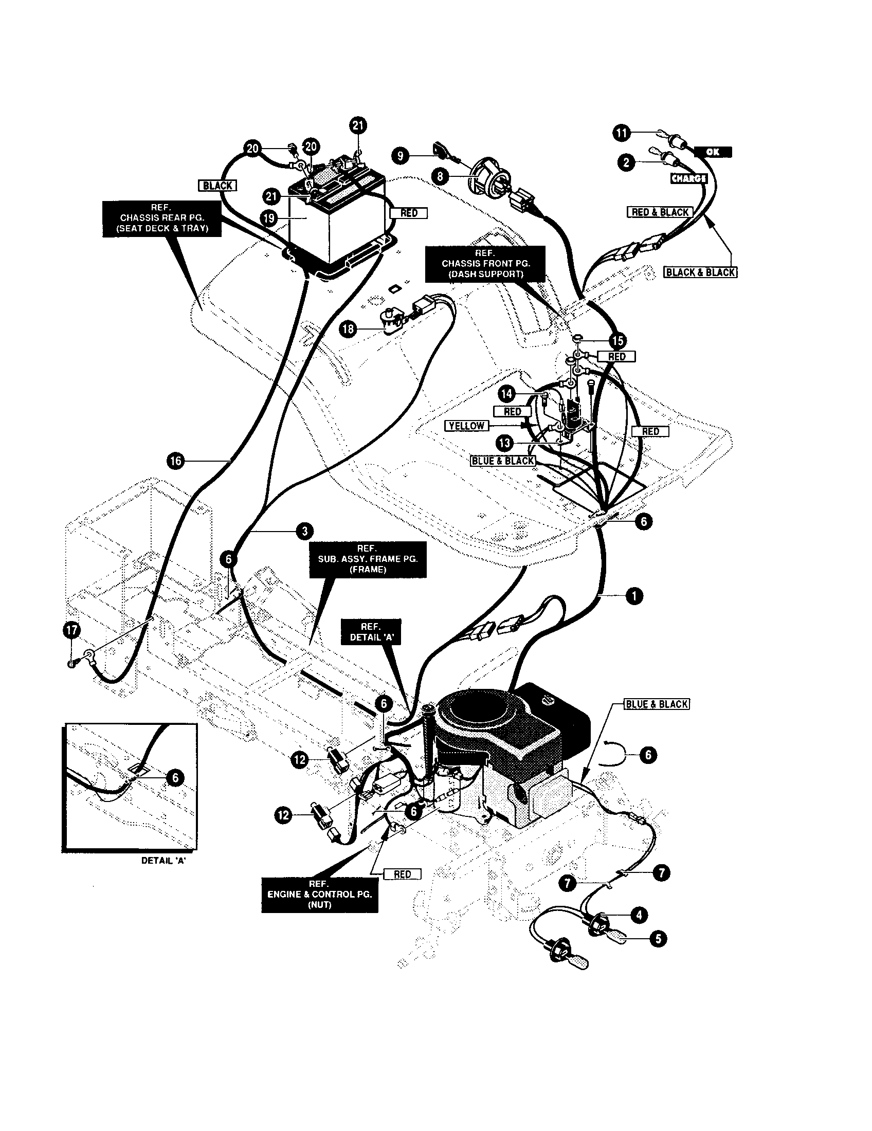 Yard King 42566X89 harnesses/battery diagram